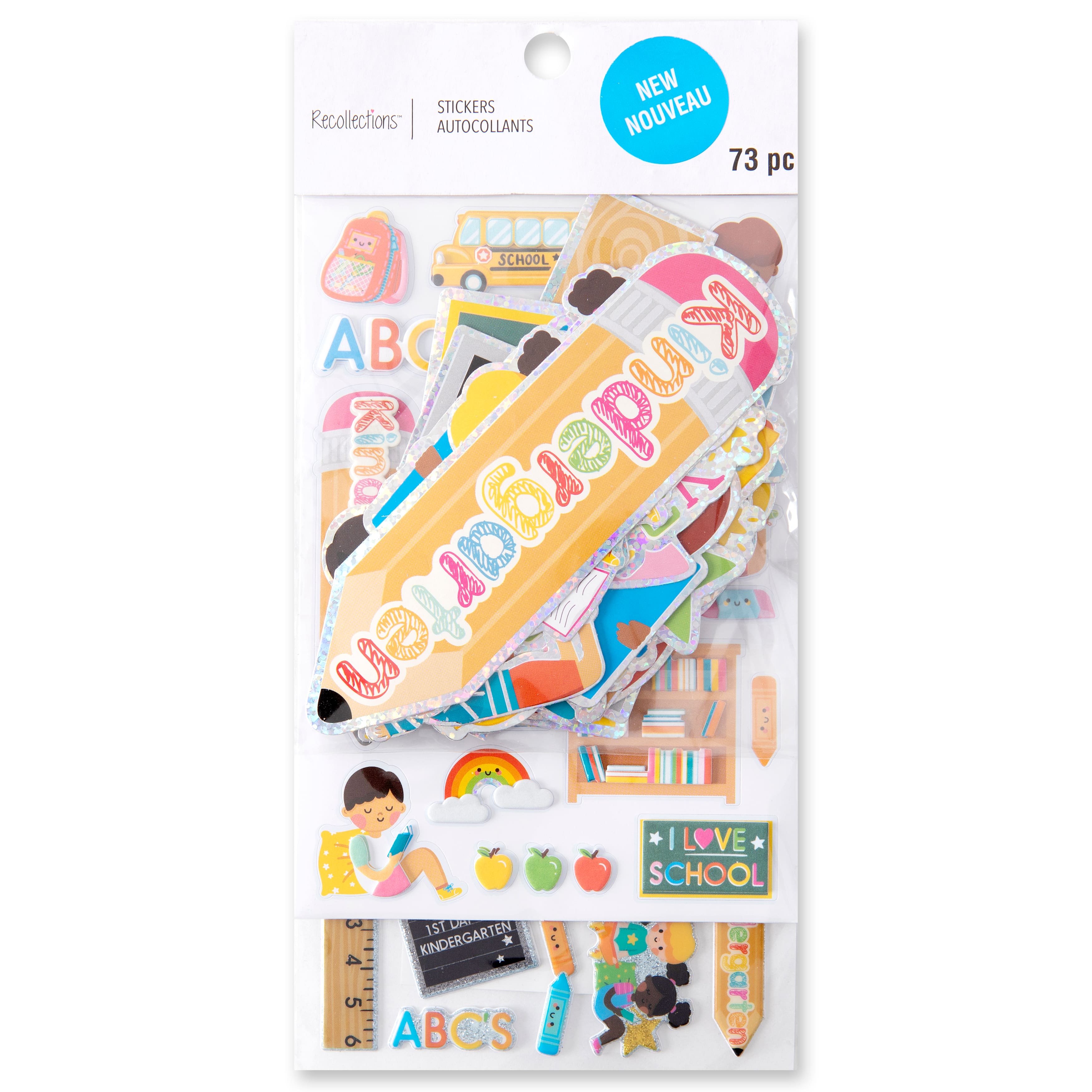 12 Pack: Kindergarten Dimensional Sticker Flip Pack by Recollections™