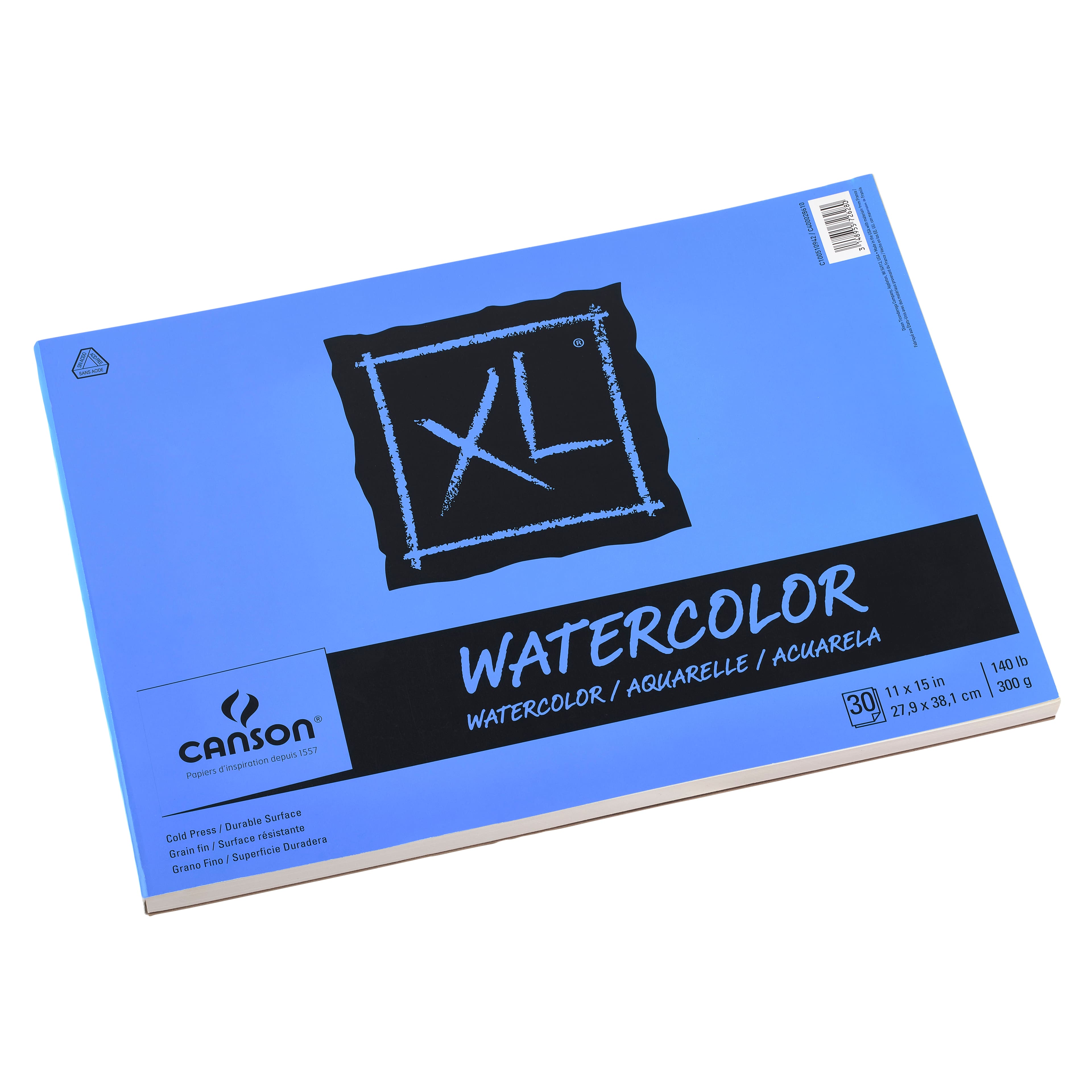 Canson XL Series Watercolor Textured Paper Pad, 12x18 , 30 sheets - 12 pads