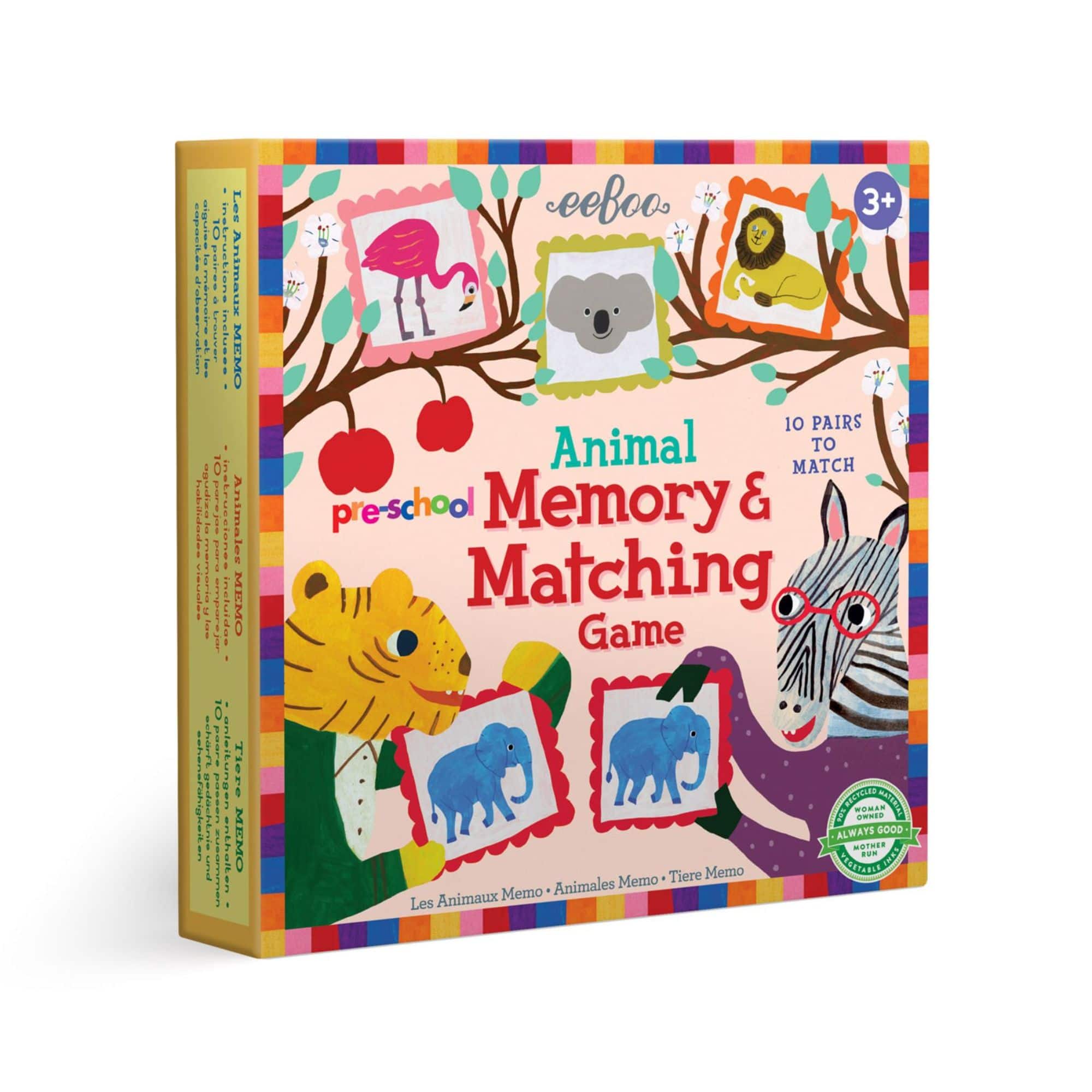 eeBoo Pre-School Animal Memory &#x26; Matching Game