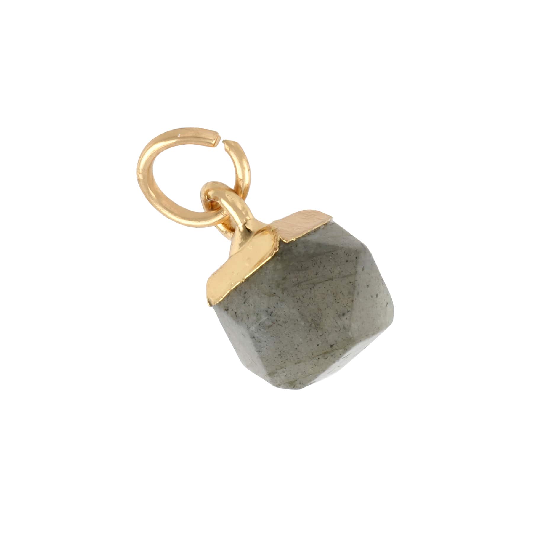 12 Pack: Natural Stone Faceted Ball Charm by Bead Landing&#x2122;