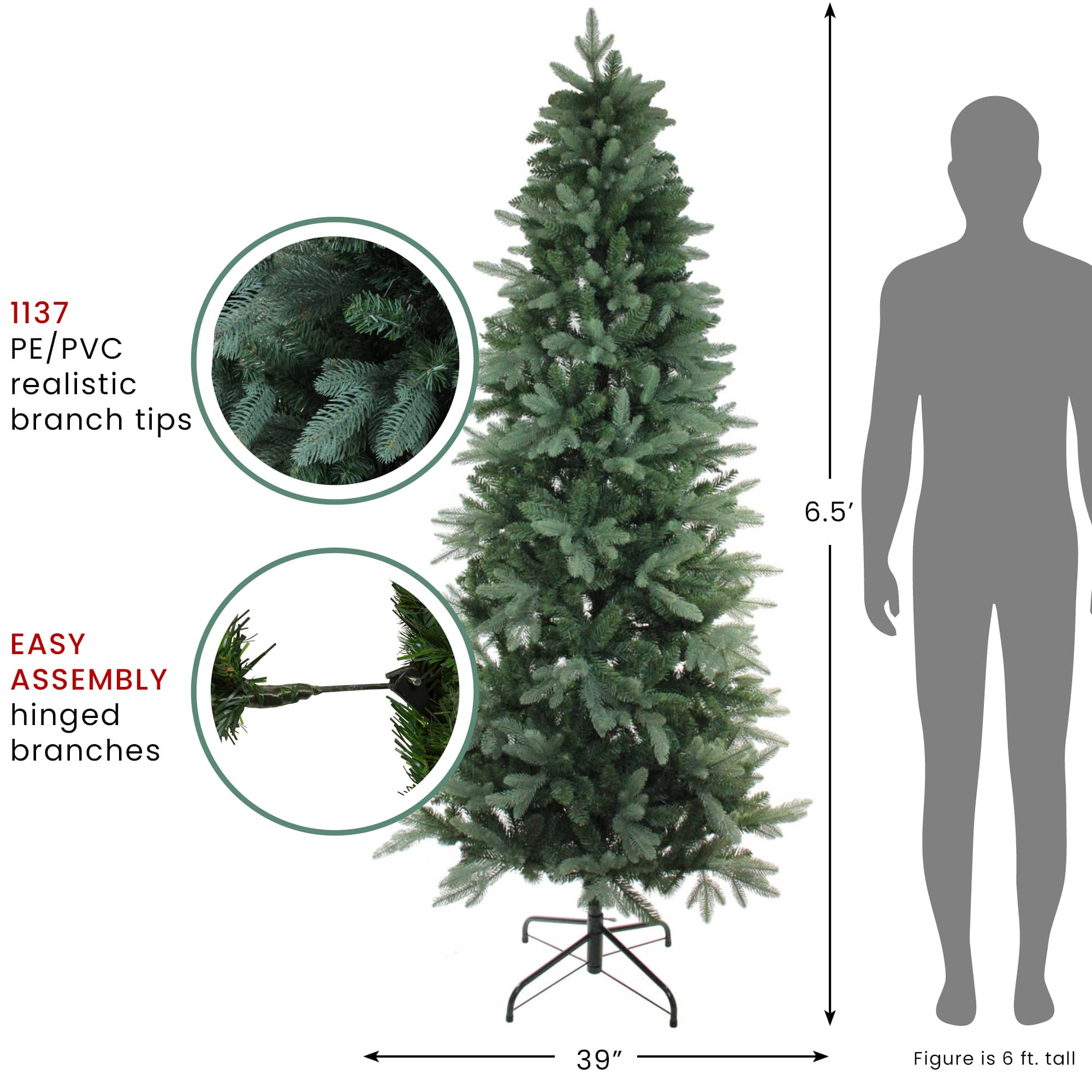 6.5ft. Unlit Real Touch&#x2122;&#xFE0F; Washington Frasier Fir Artificial Christmas Tree
