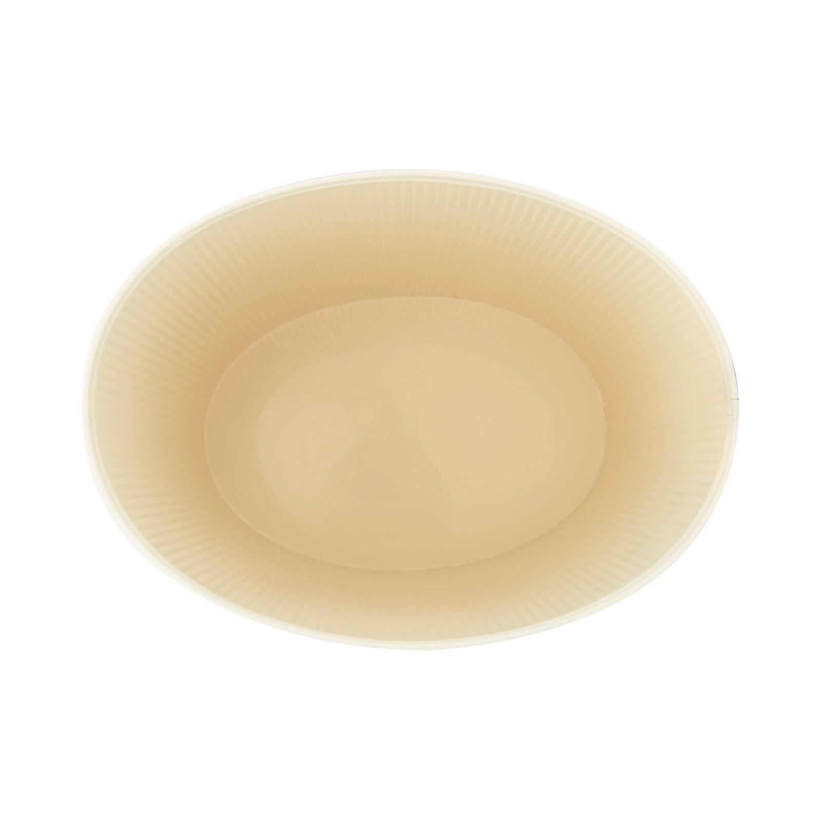 Hello Honey® 10.75" White Oval Metal "Bread" Box with Lid