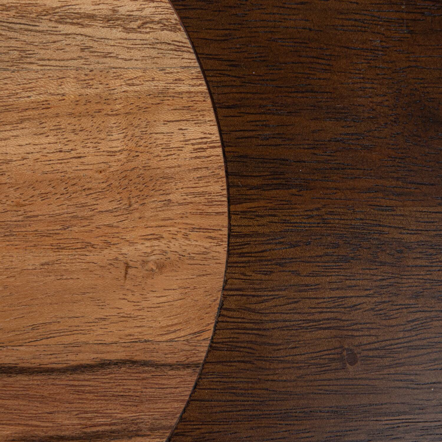 Hello Honey® 15.75" Natural & Walnut Oval Two-Tone Wood Cheese & Cutting Board