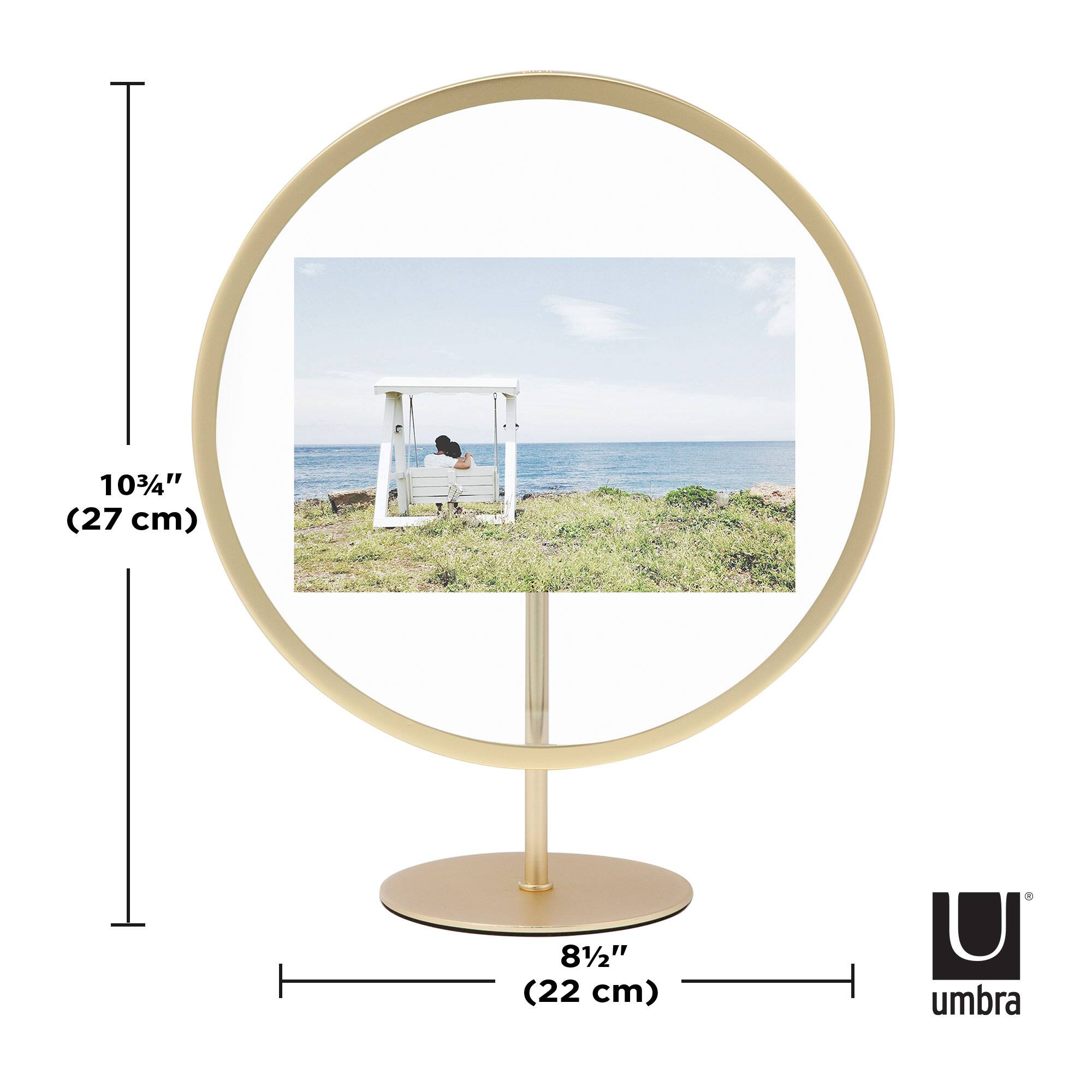 Umbra Matte Brass Infinity Round 4" X 6" Picture Frame