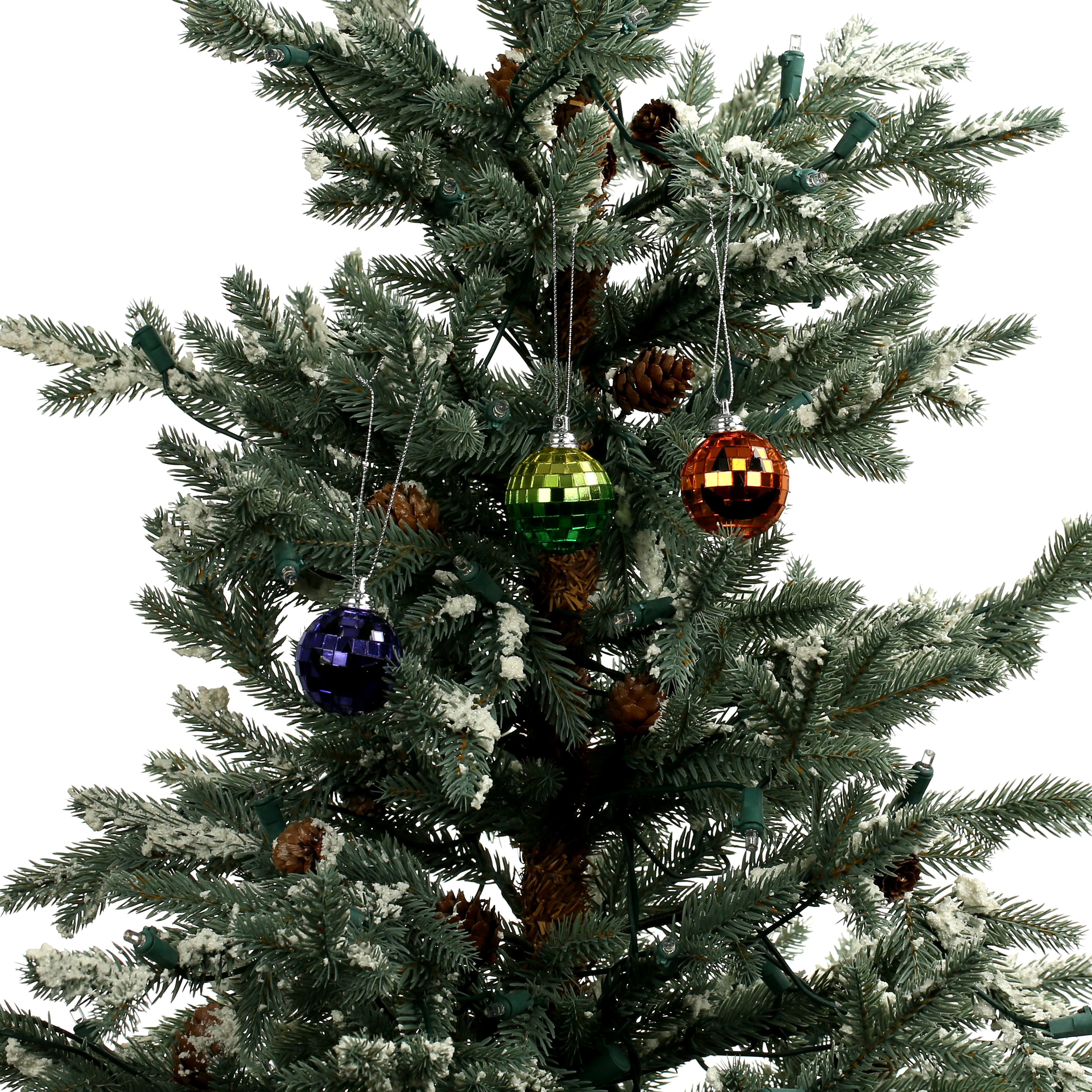 1.5&#x22; Green, Orange &#x26; Blue Disco Halloween Ball Ornaments, 6ct. by Ashland&#xAE; 