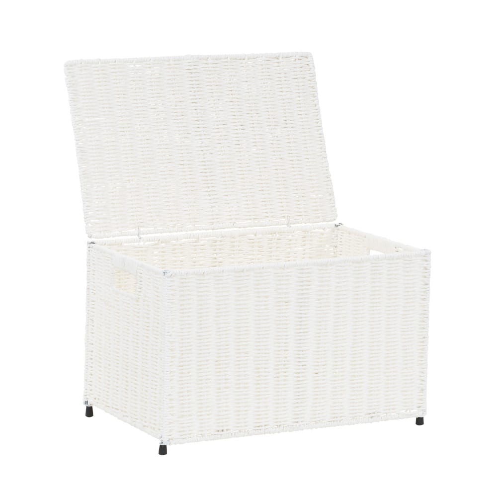 Household Essentials 19&#x22; White Woven Sturge Chest