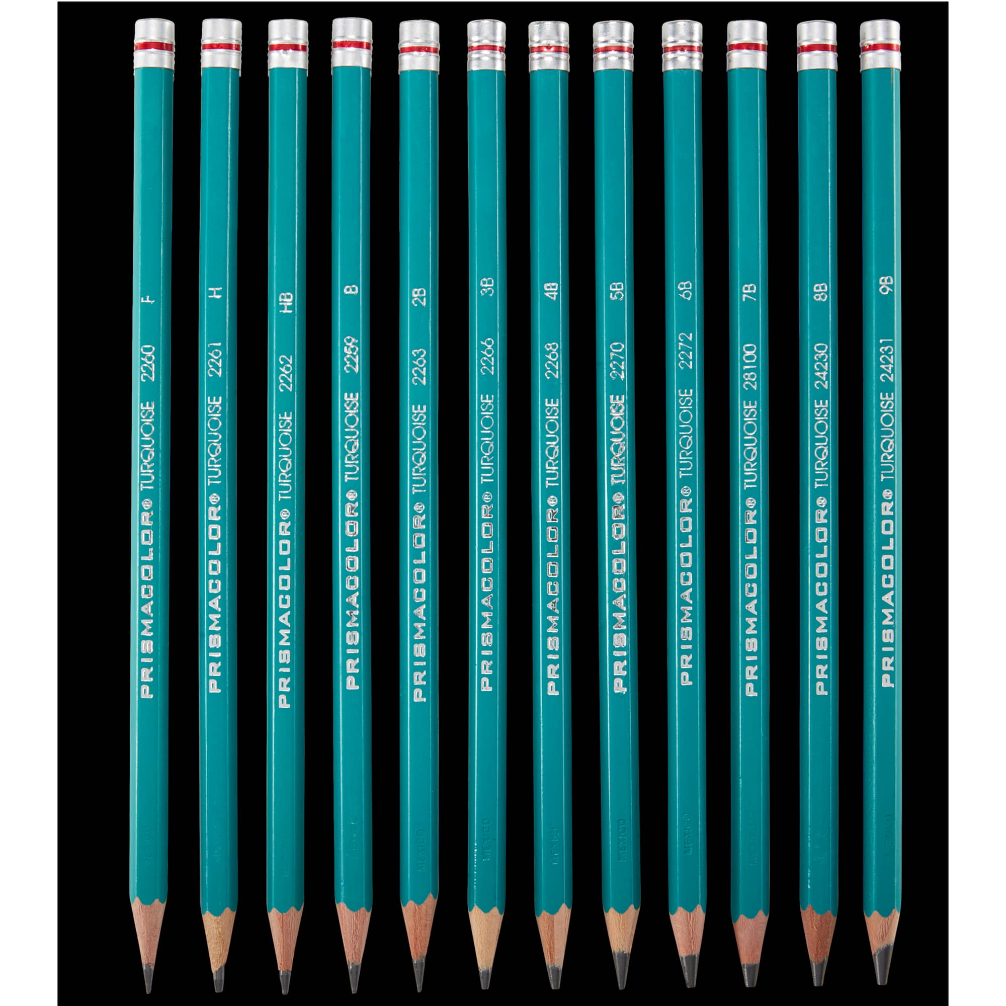 Ensemble de crayons de graphite tendres Prismacolor Premier, turquoise