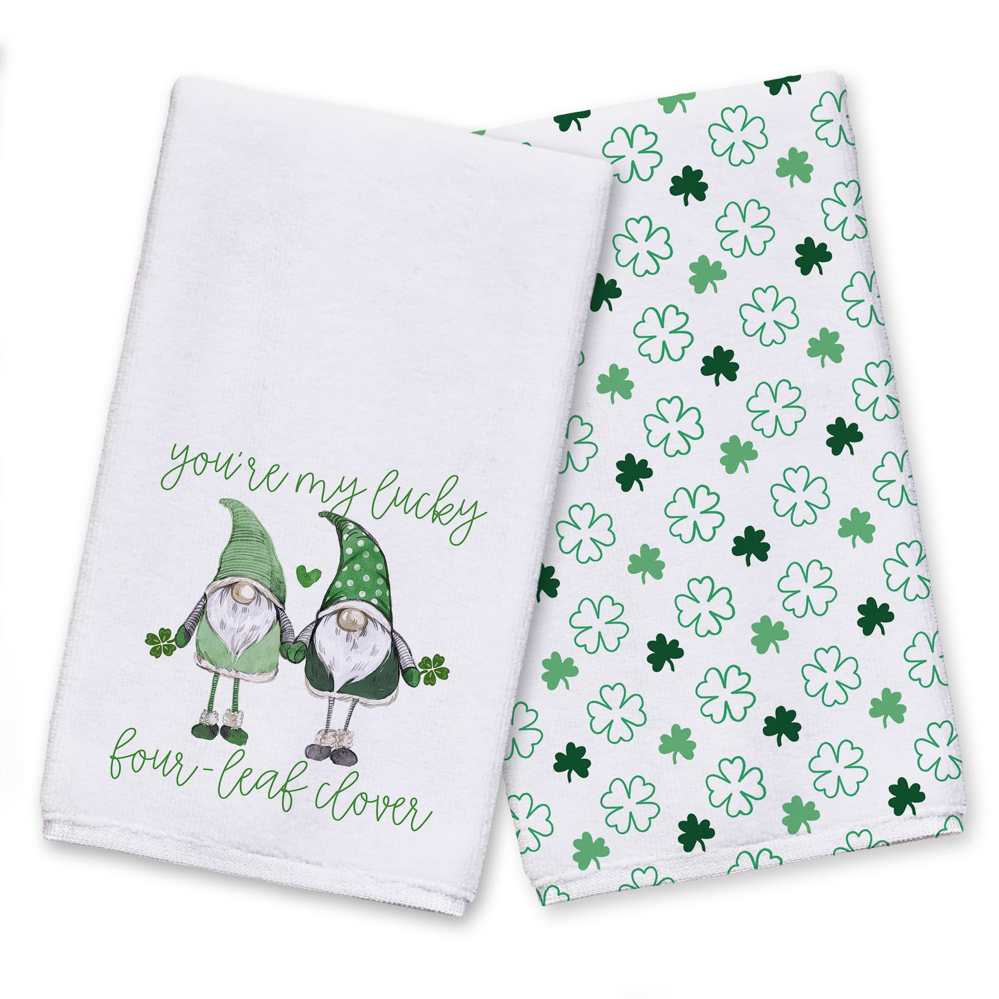 You're My Lucky Four Leaf Clover Tea Towel Set of 2