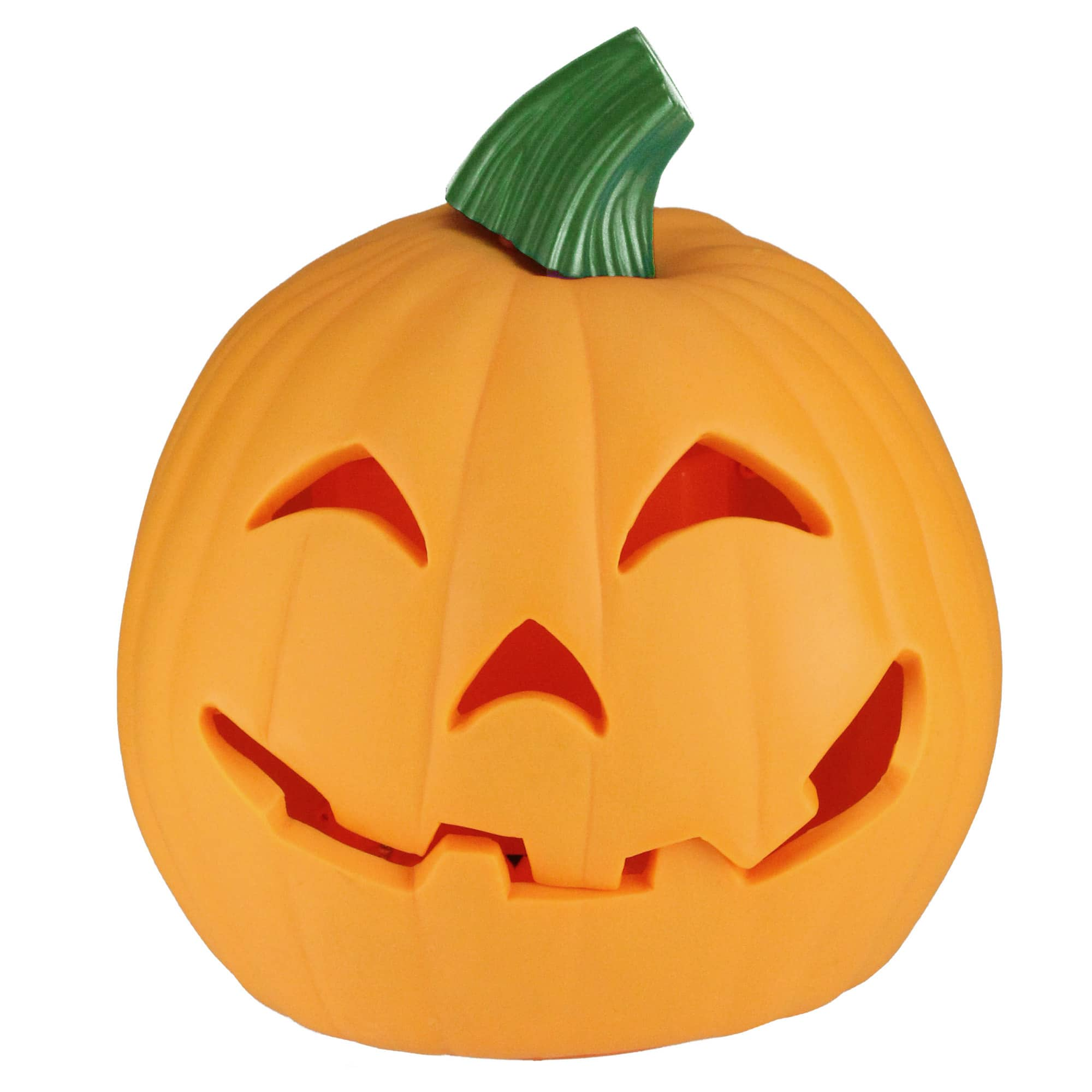 9.75&#x22; Orange Animated Double-Sided Pumpkin Halloween D&#xE9;cor