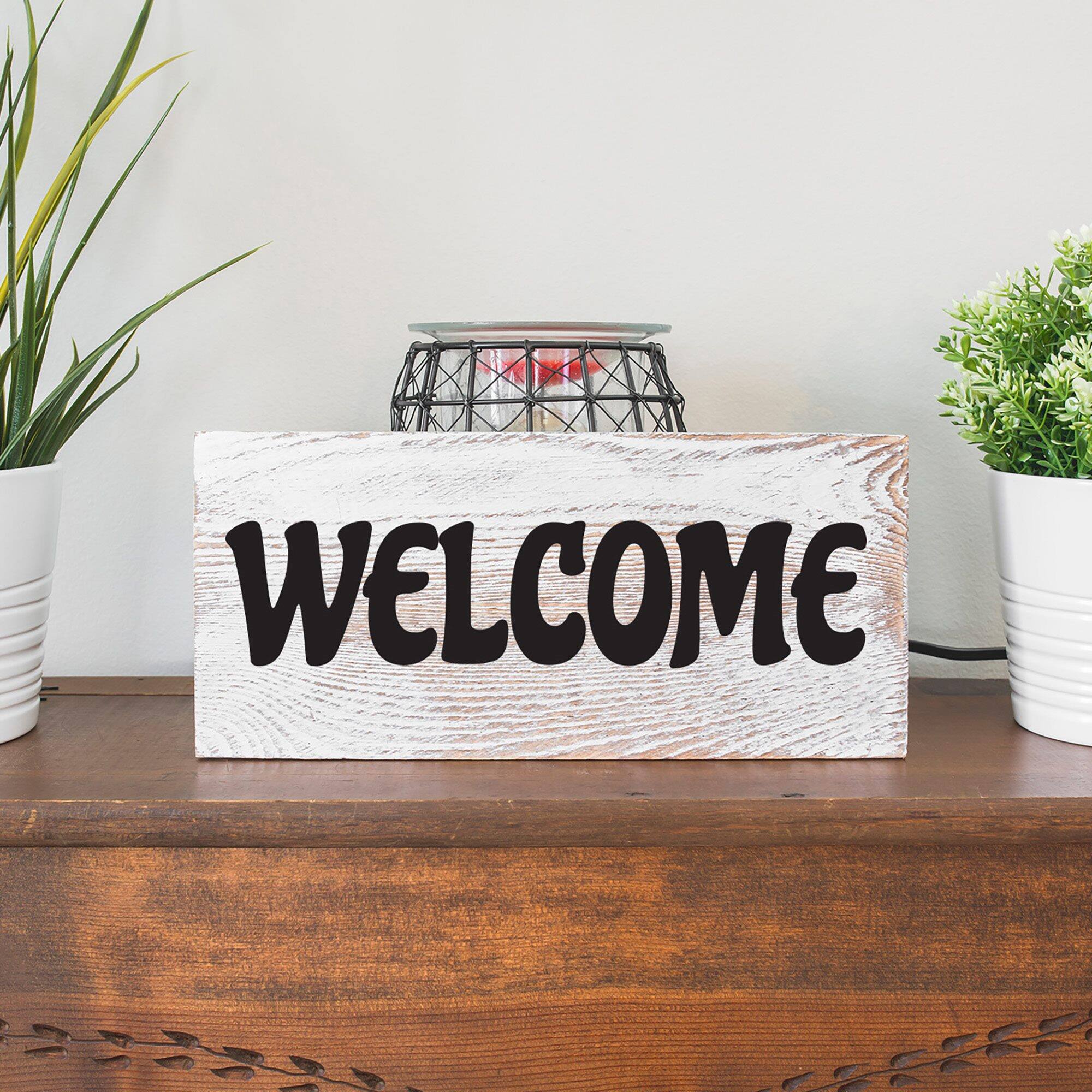 Leisure Arts&#xAE; Vinyl Matte Black Welcome Decal