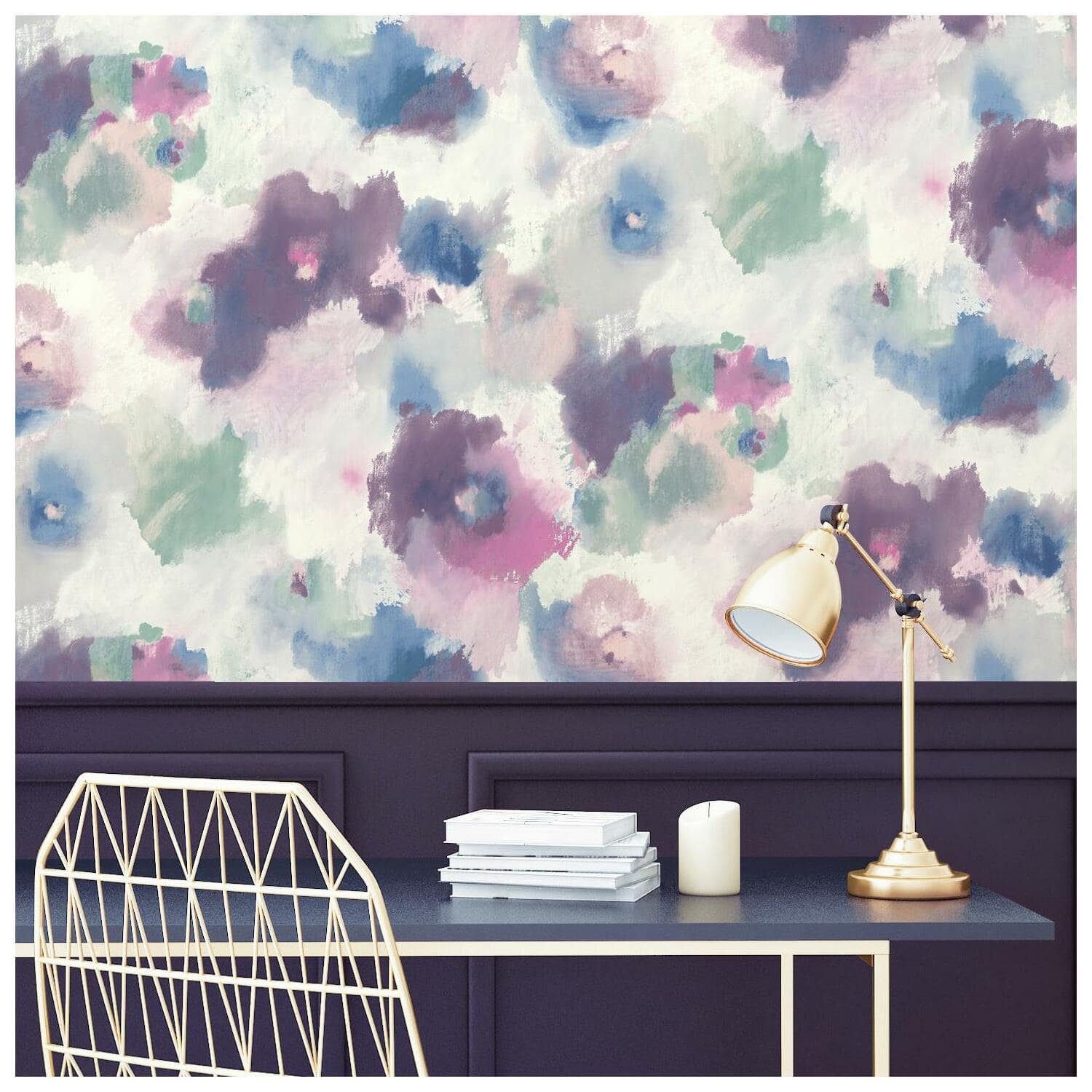 RoomMates Impressionist Floral Peel & Stick Wallpaper