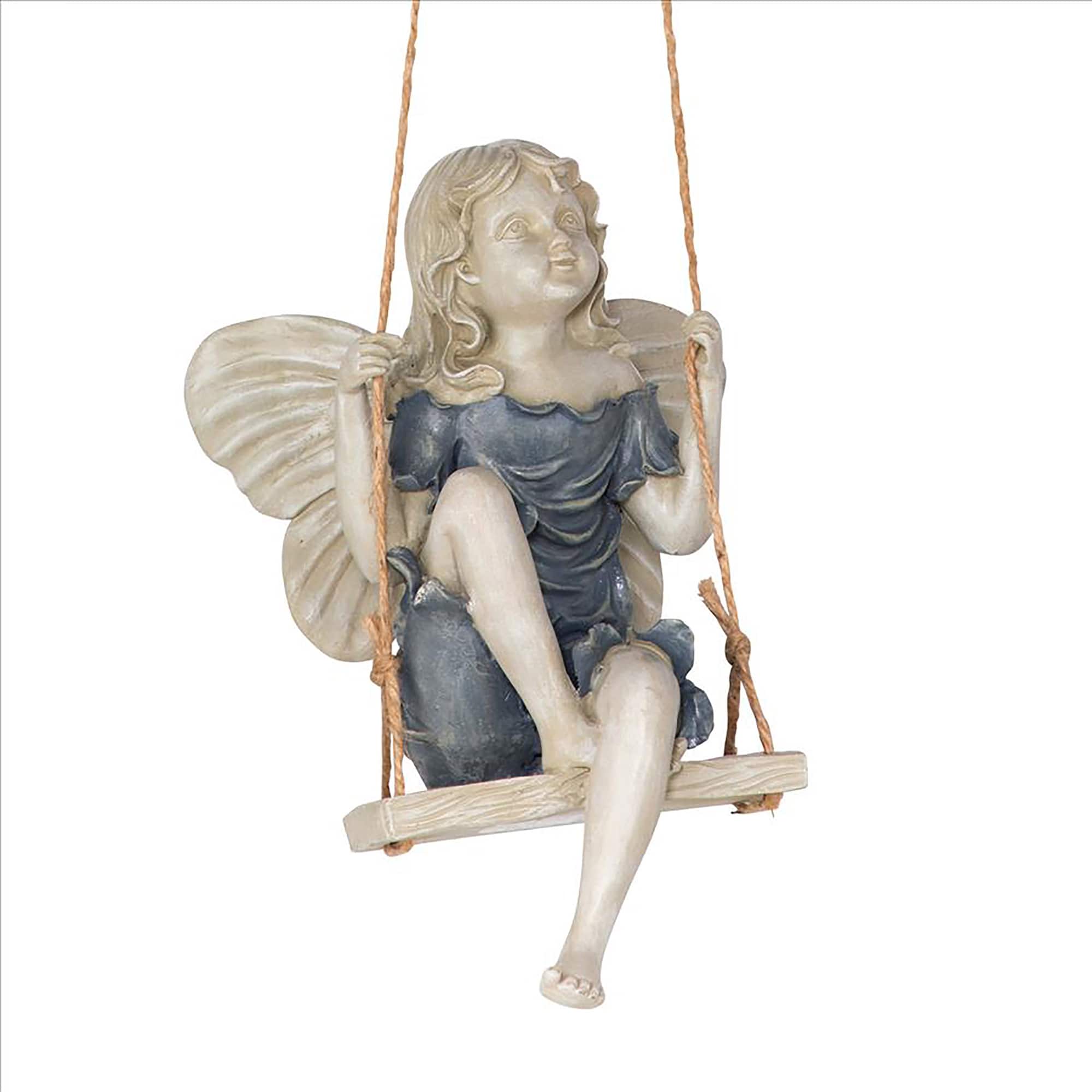 Design Toscano 11.5&#x22; Summertime Fairy on a Swing Statue