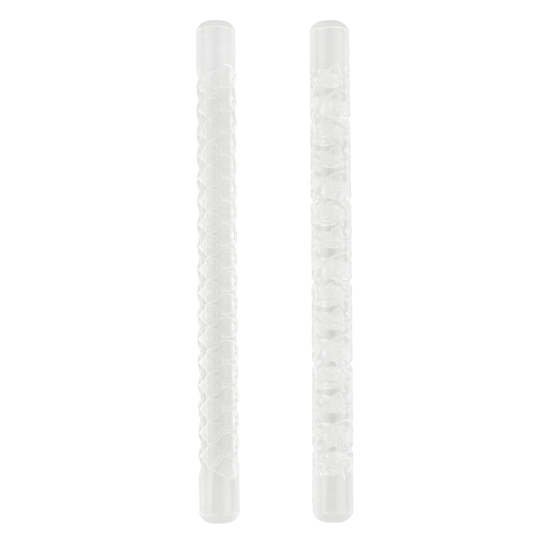 Honeycomb &#x26; Floral Decorative Acrylic Roller Set by Makery&#x2122;