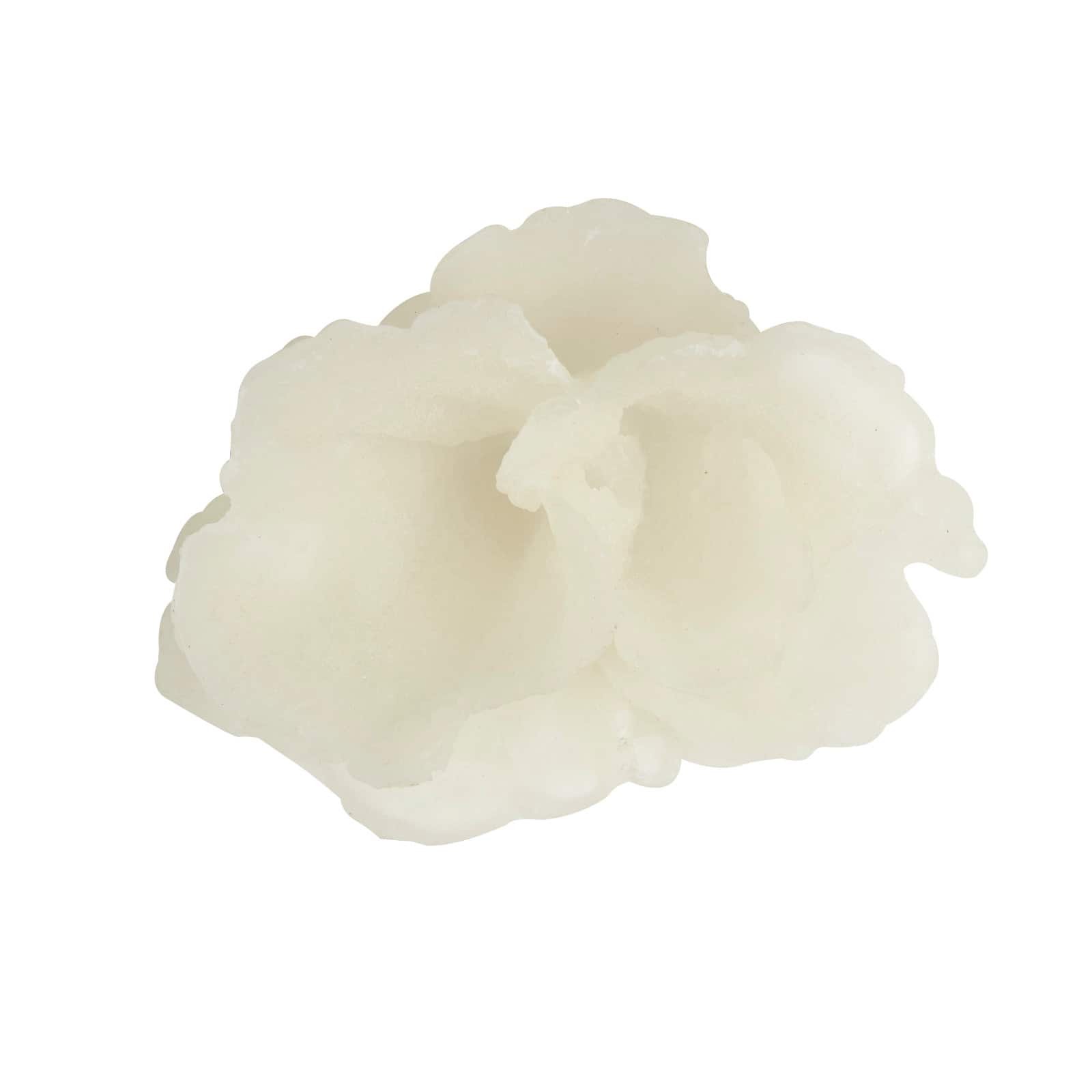 6" White Polystone Small Textured Coral Sculpture with Clear Acrylic Base