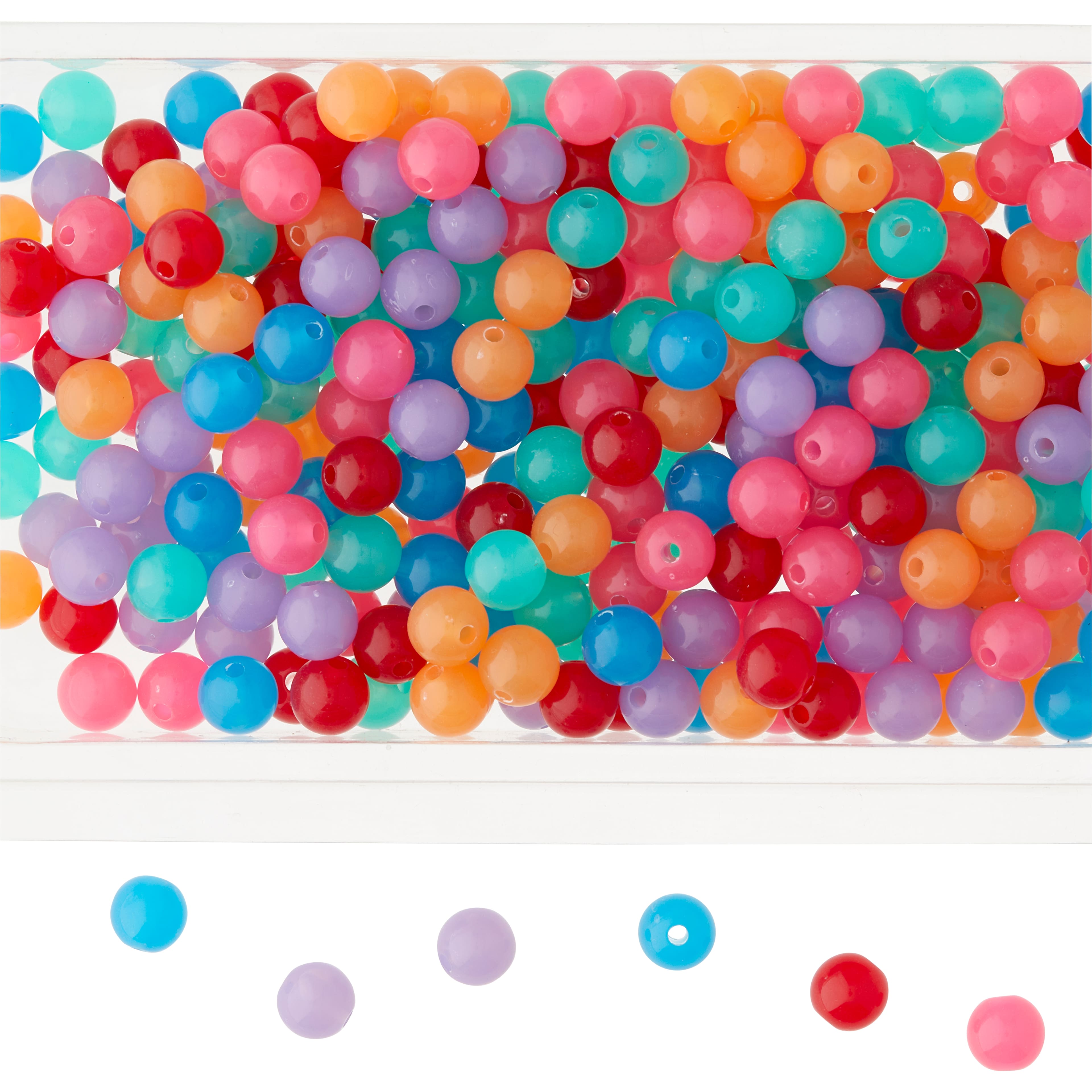 Mixed Jelly Craft Beads, 10mm by Bead Landing™