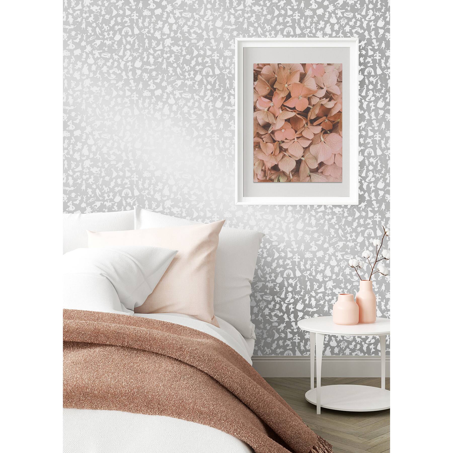RoomMates Disney 100th Anniversary Characters Silver Peel & Stick Wallpaper