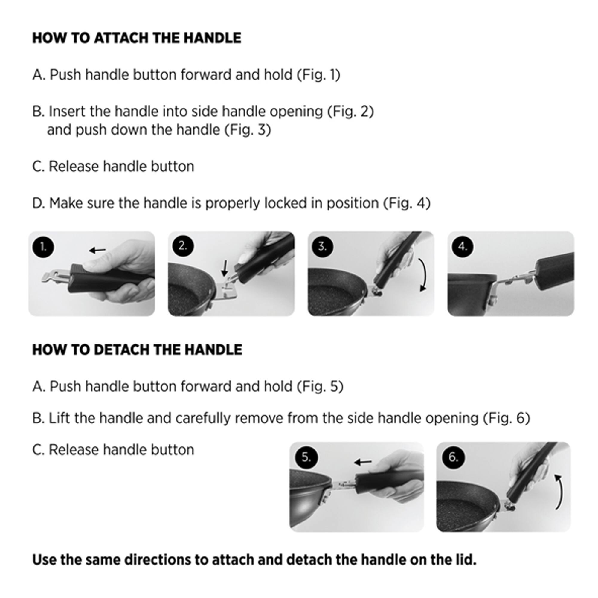 The Rock® by Starfrit® 9" Fry Pan & Square Dish with T-Lock Detachable Handle