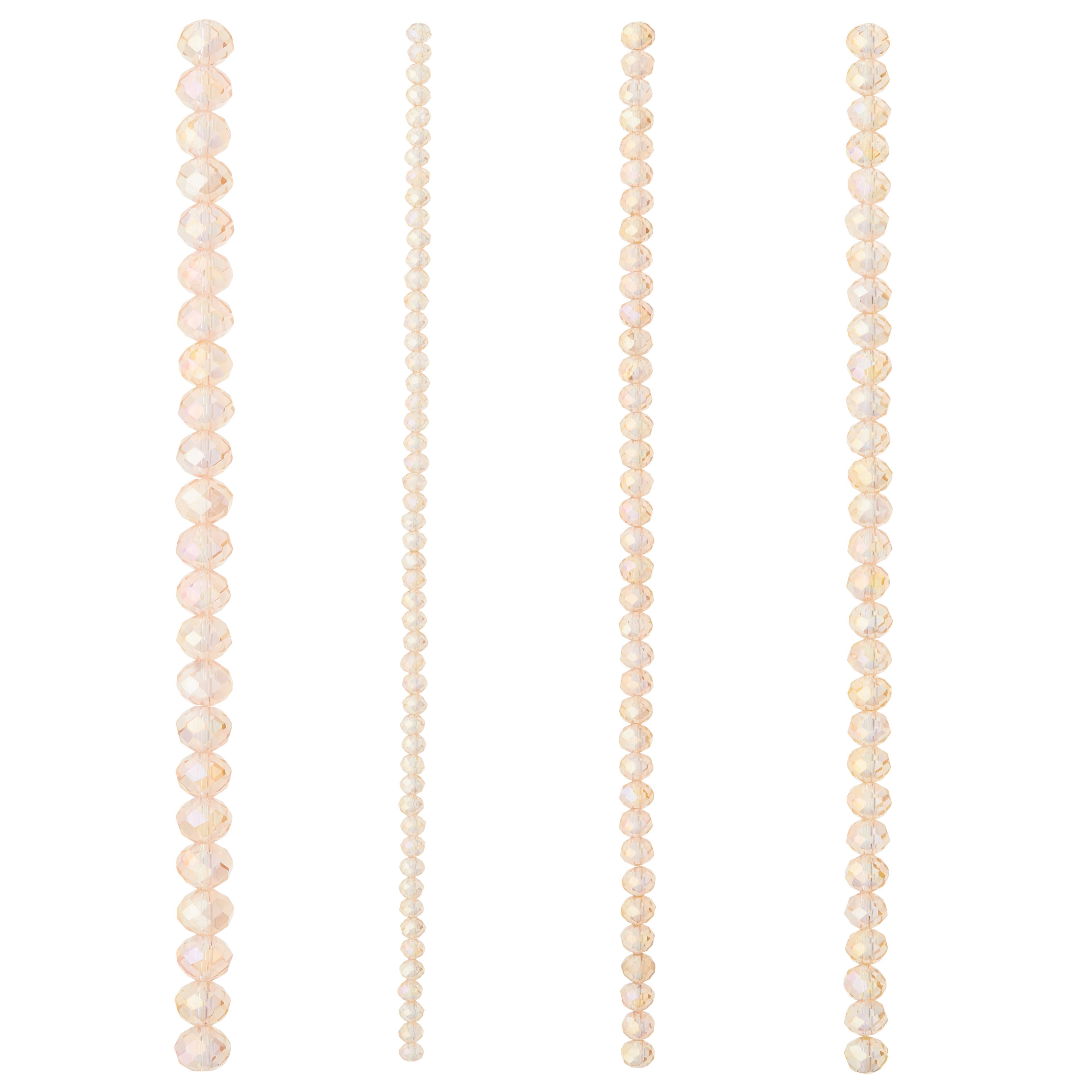 12 Pack: Pink &#x26; Gold Plated Faceted Glass Rondelle Beads by Bead Landing&#x2122;
