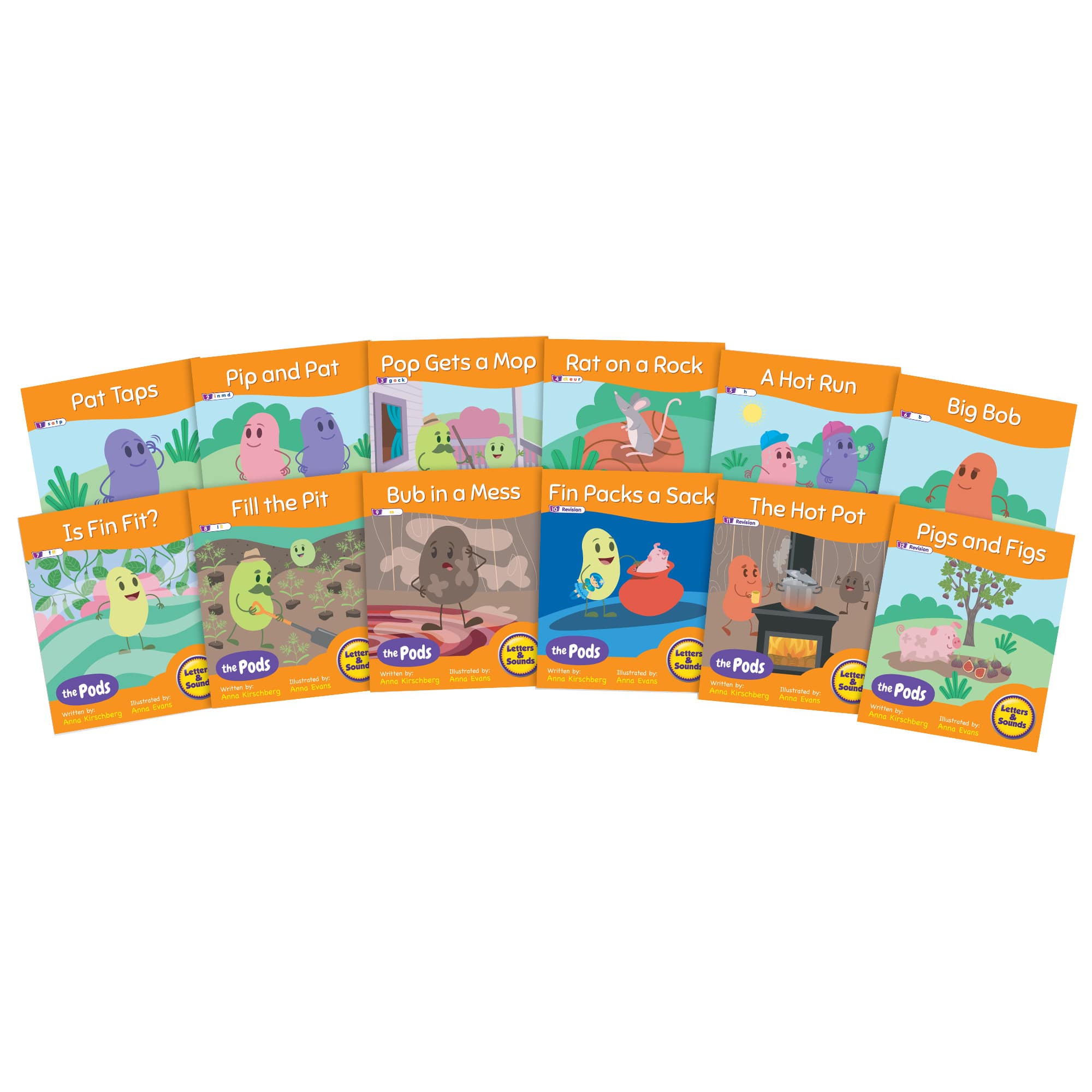 Junior Learning® Decodable Readers The Pods Phase 2 Letter Sounds Set
