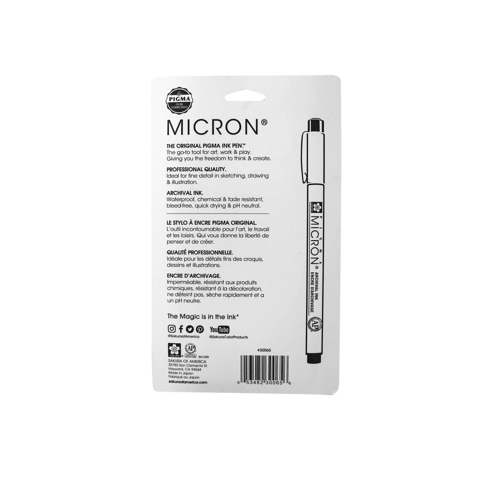 Pigma&#xAE; Micron&#x2122; 05 Fine Line Pen 6 Color Set
