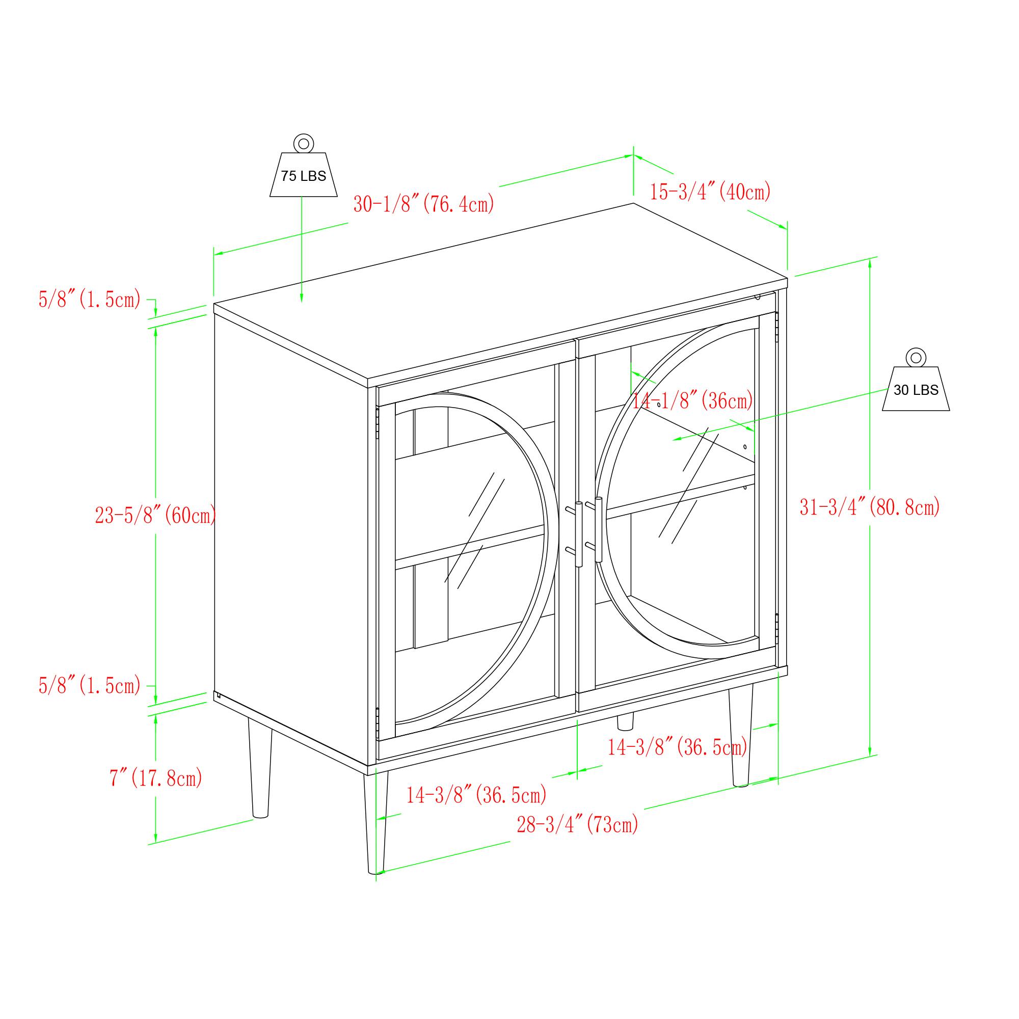 Walker Edison 30" Slate Grey Industrial Storage Cabinet