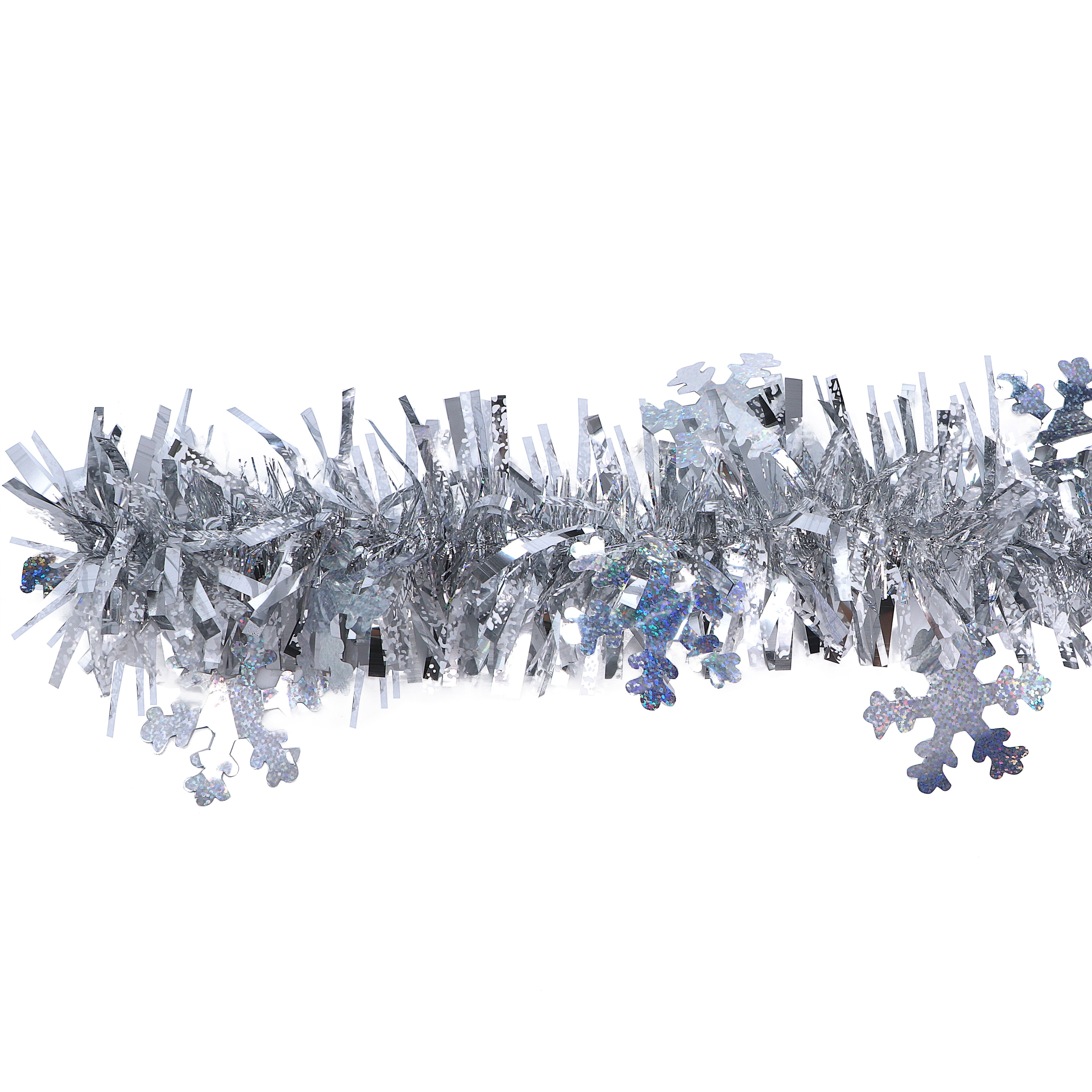 12ft. Silver Snowflake Tinsel Garland by Ashland&#xAE;