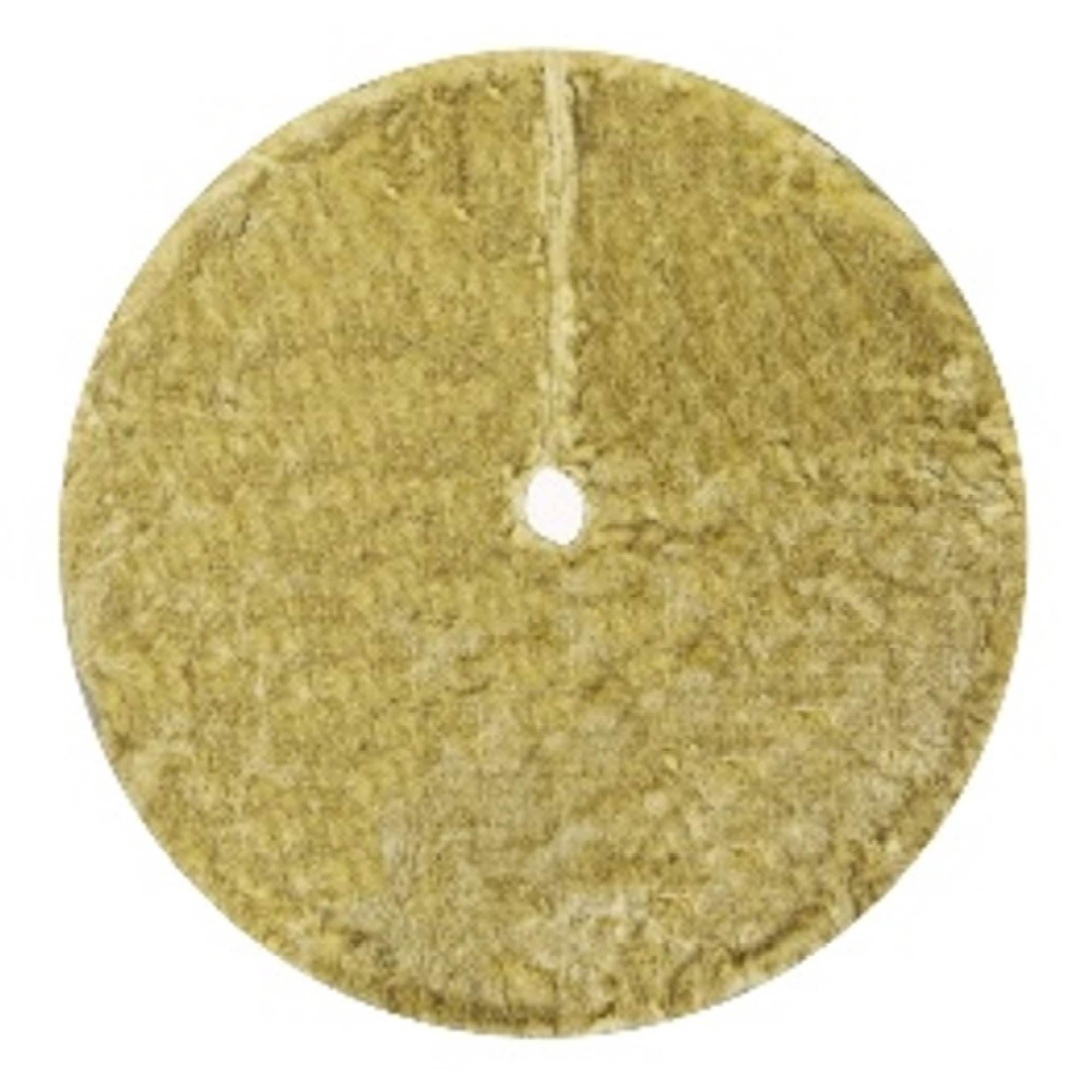 Faux Fur Christmas Tree Skirt - 48&#x22; - Brown