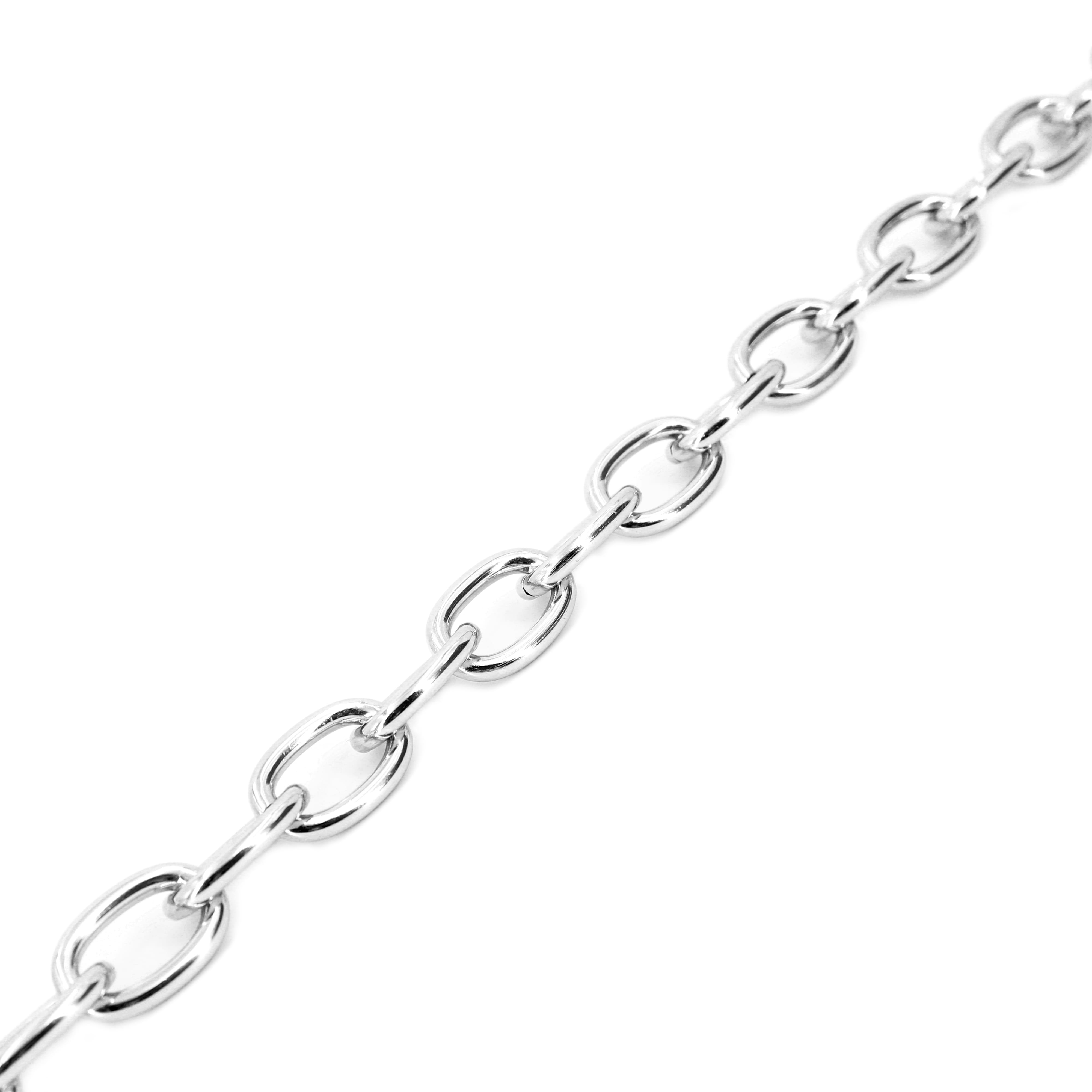 Gros collier en cha&#xEE;ne couleur rhodium de 50,8&#xA0;cm de Bead Landing