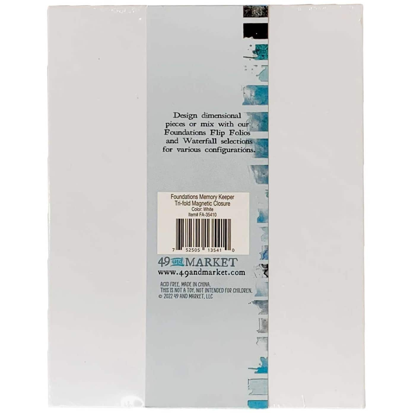 49 And Market Foundations White Memory Keeper Tri-Fold