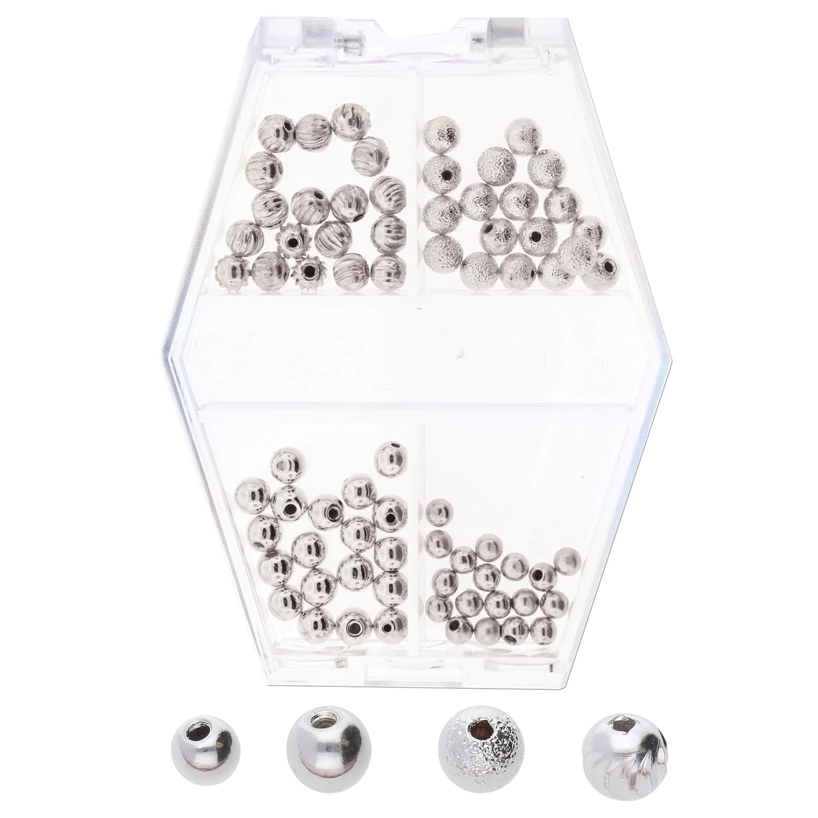 The Beadsmith® 3-4mm Silver Plated Memory Wire End Caps