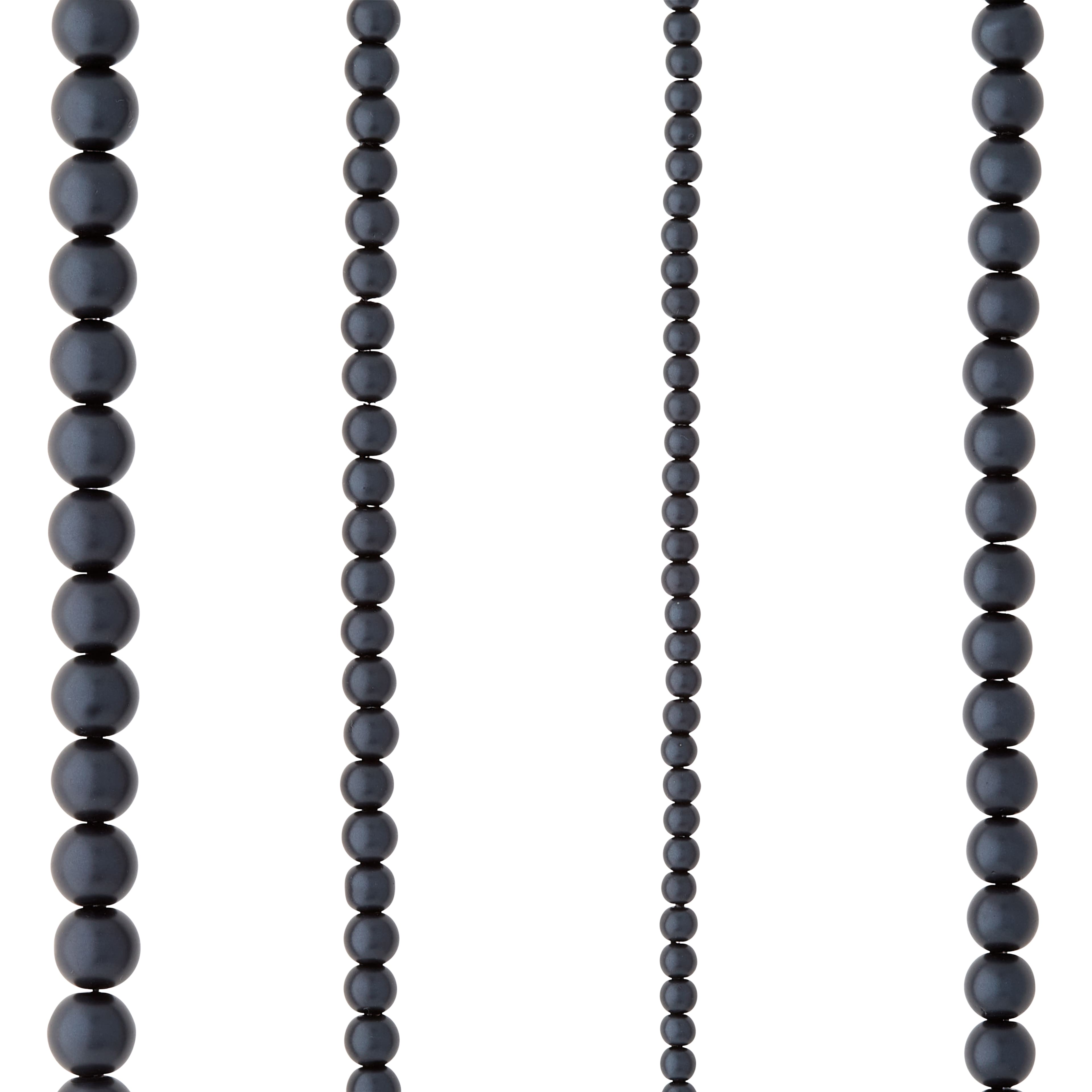 Black Round Glass Beads, 3mm by Bead Landing™