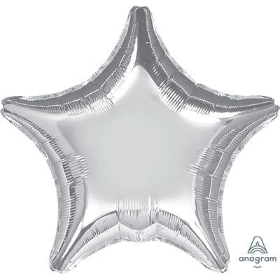 32" Silver Star Foil Balloon
