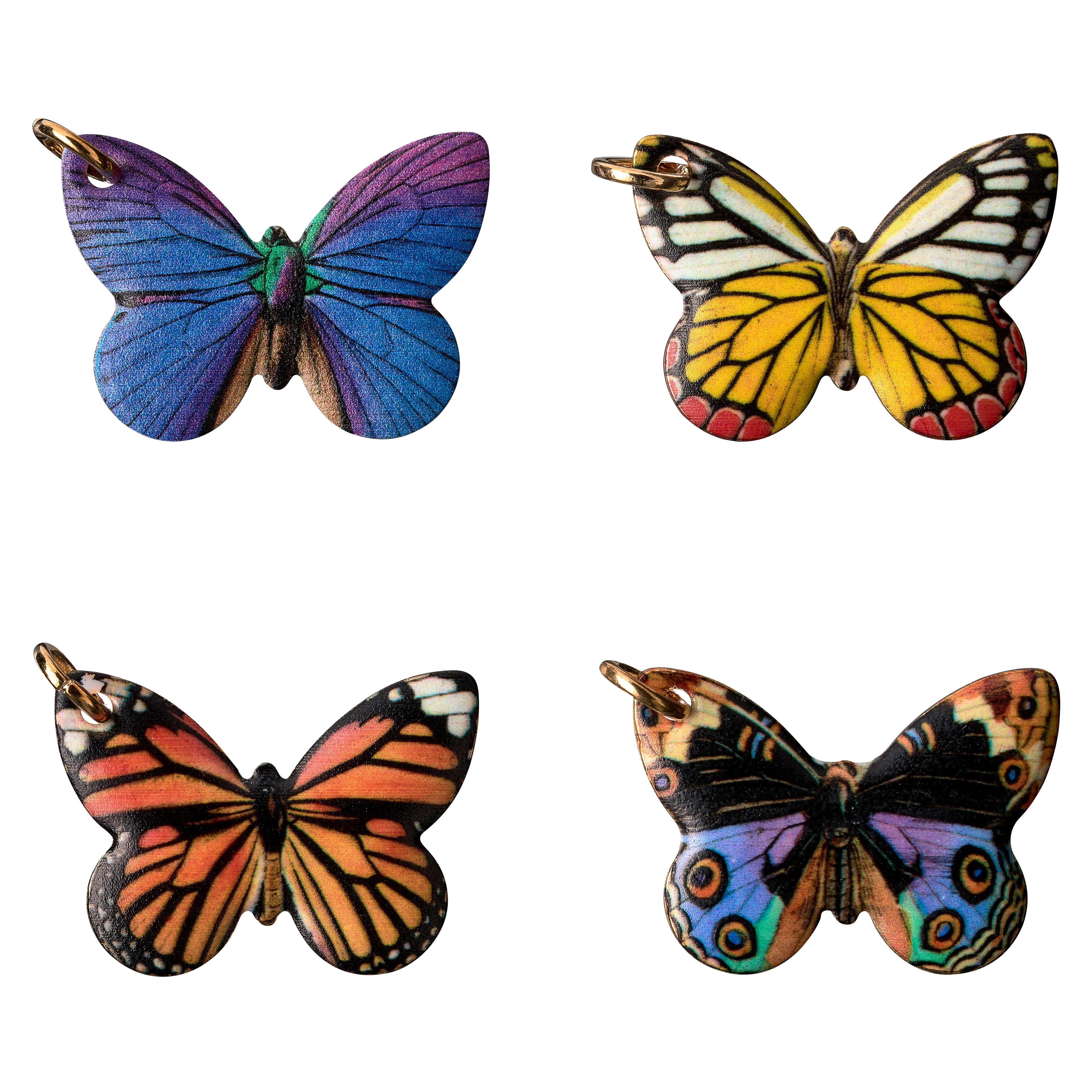 12 Packs: 4 ct. (48 total) Charmalong&#x2122; Photo-Real Butterfly Charms by Bead Landing&#x2122;