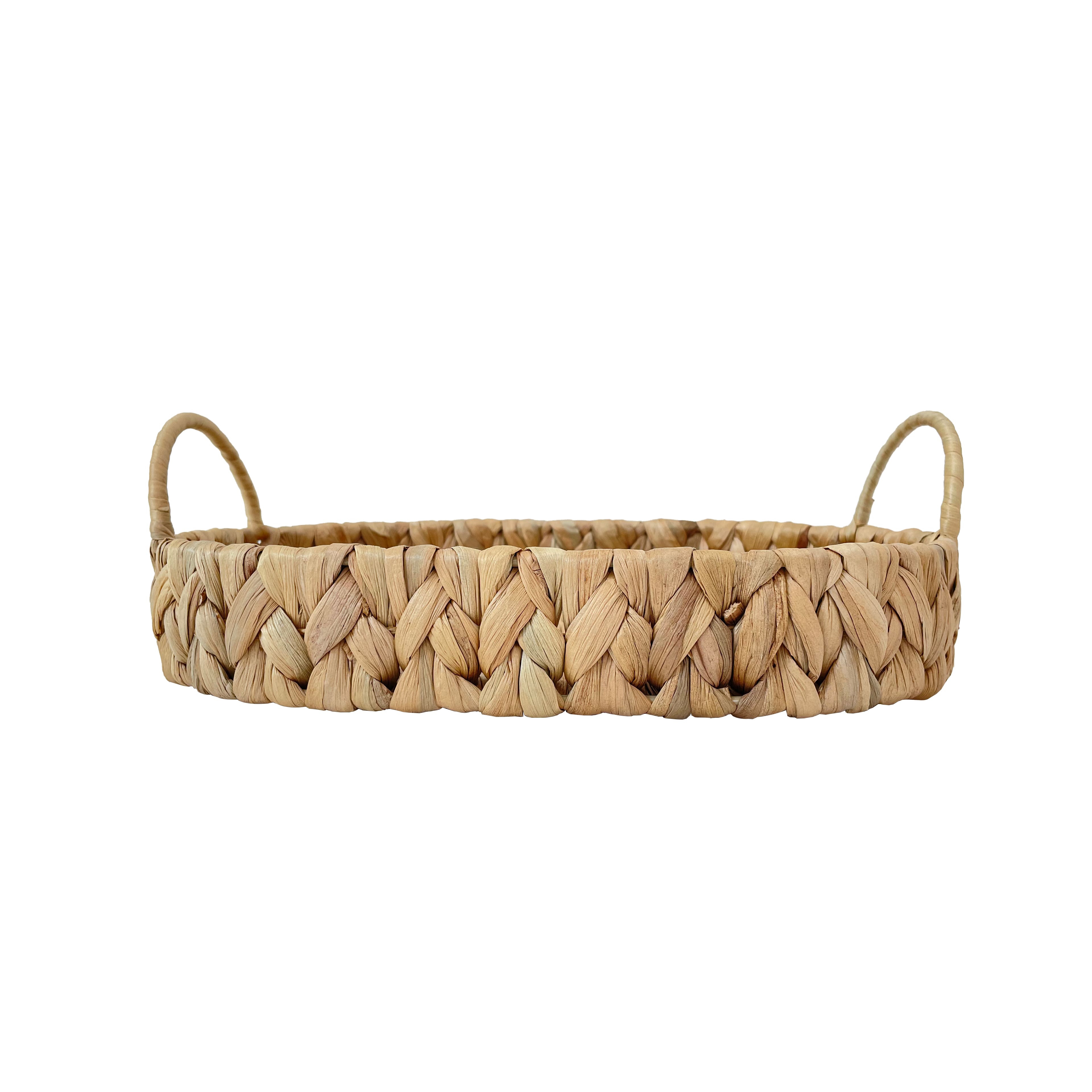Small Natural Oval Woven Water Hyacinth Decorative Tray by Ashland&#xAE;