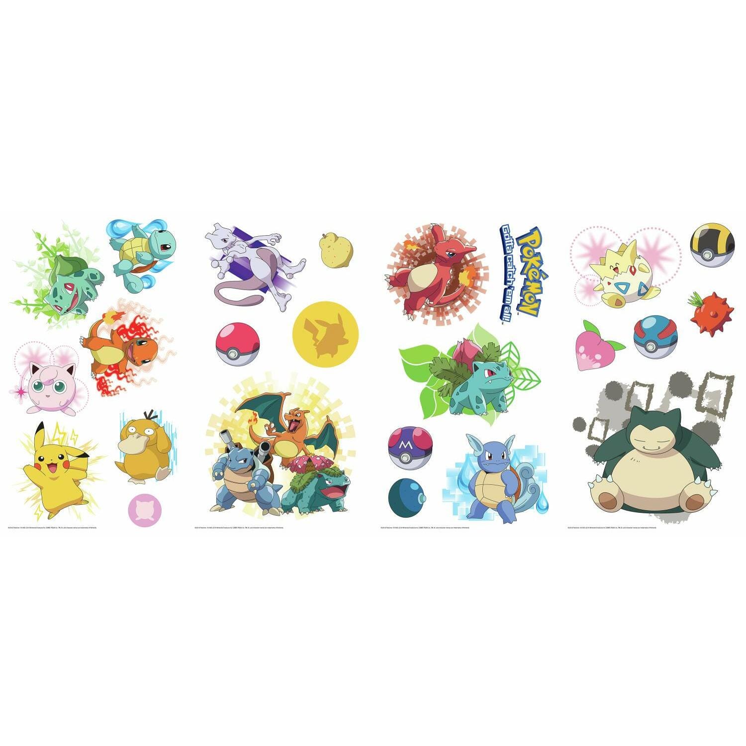 RoomMates Pokemon Iconic Peel & Stick Wall Decals