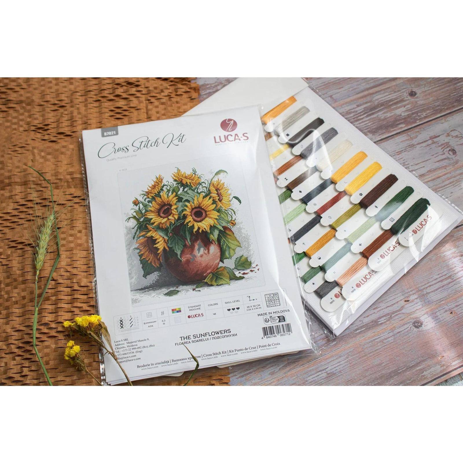 Luca-S The Sunflowers Counted Cross Stitch Kit