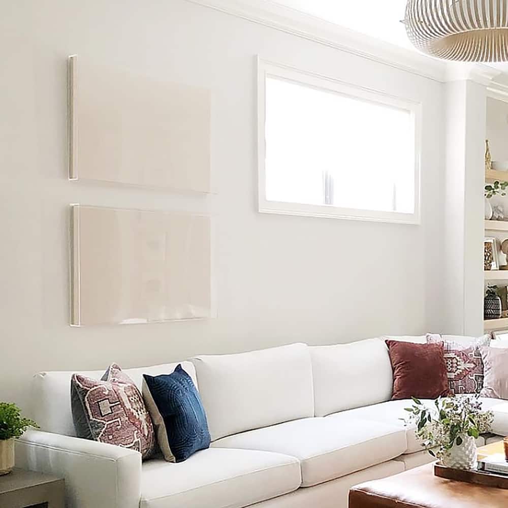 Wexel Art 2&#x22; Depth Clear UV Grade Acrylic Shadowbox with Beige Linen Stretched Canvas