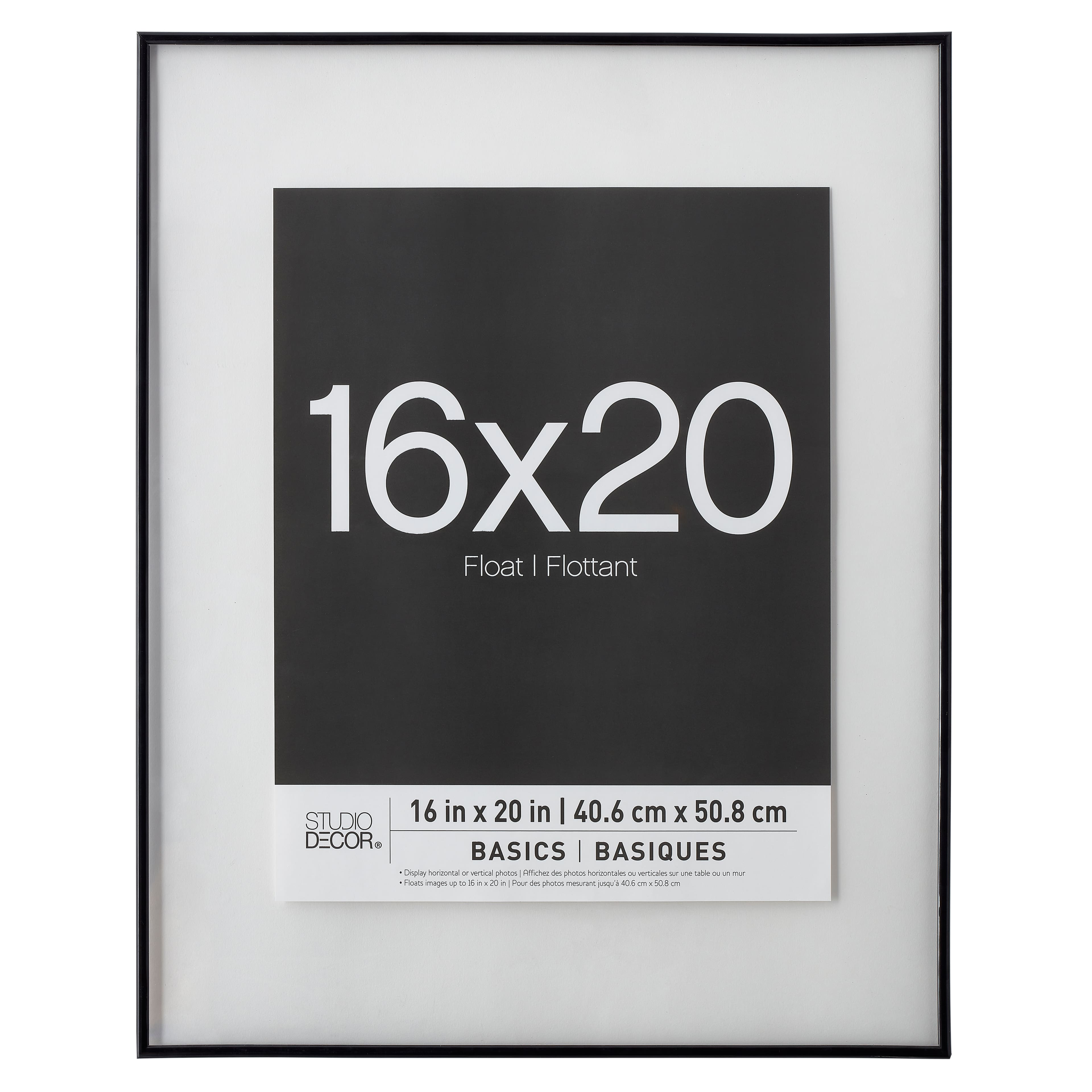 5 Pack: Black Thin 16" x 20" Float Frame, Basics by Studio Décor®