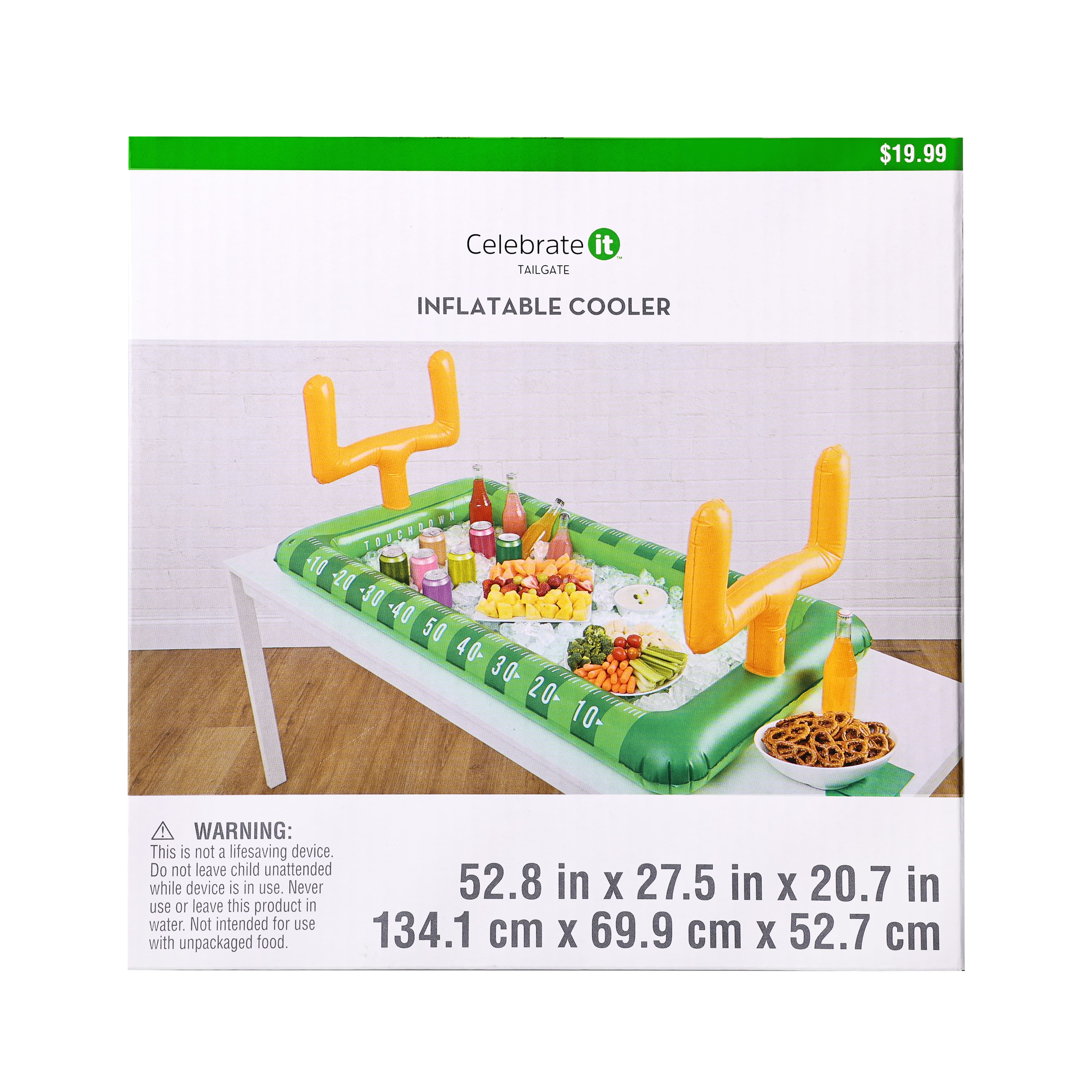 52.75&#x22; Inflatable Football Field Cooler by Celebrate It&#x2122;