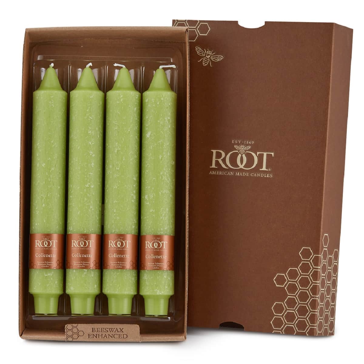 Root Candles 9" Unscented Timberline™ Collenette Taper Candles, 4ct.