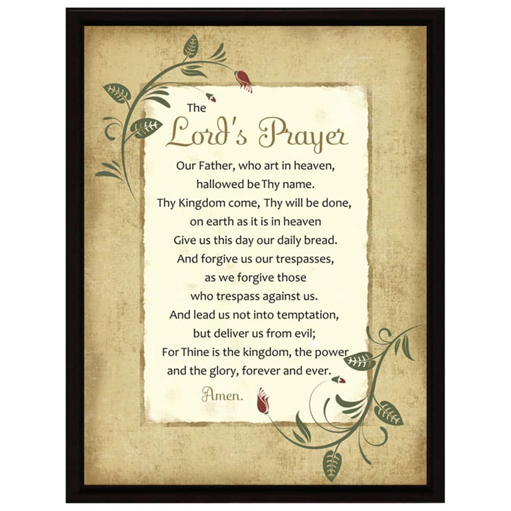Lord's Prayer Wood Framed Art