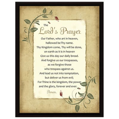 Lord's Prayer Wood Framed Art 