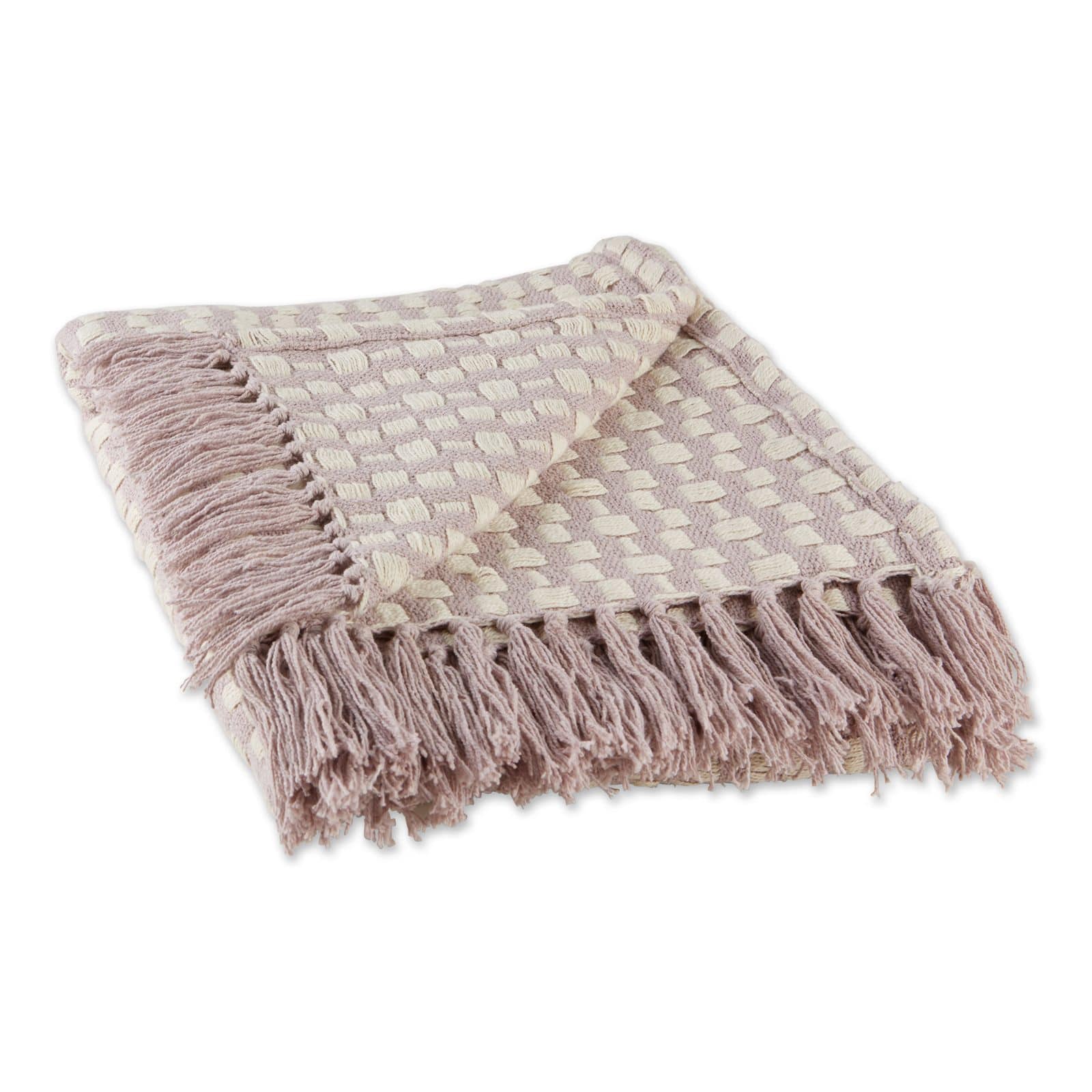 DII&#xAE; Dusty Lilac Urban Check Throw