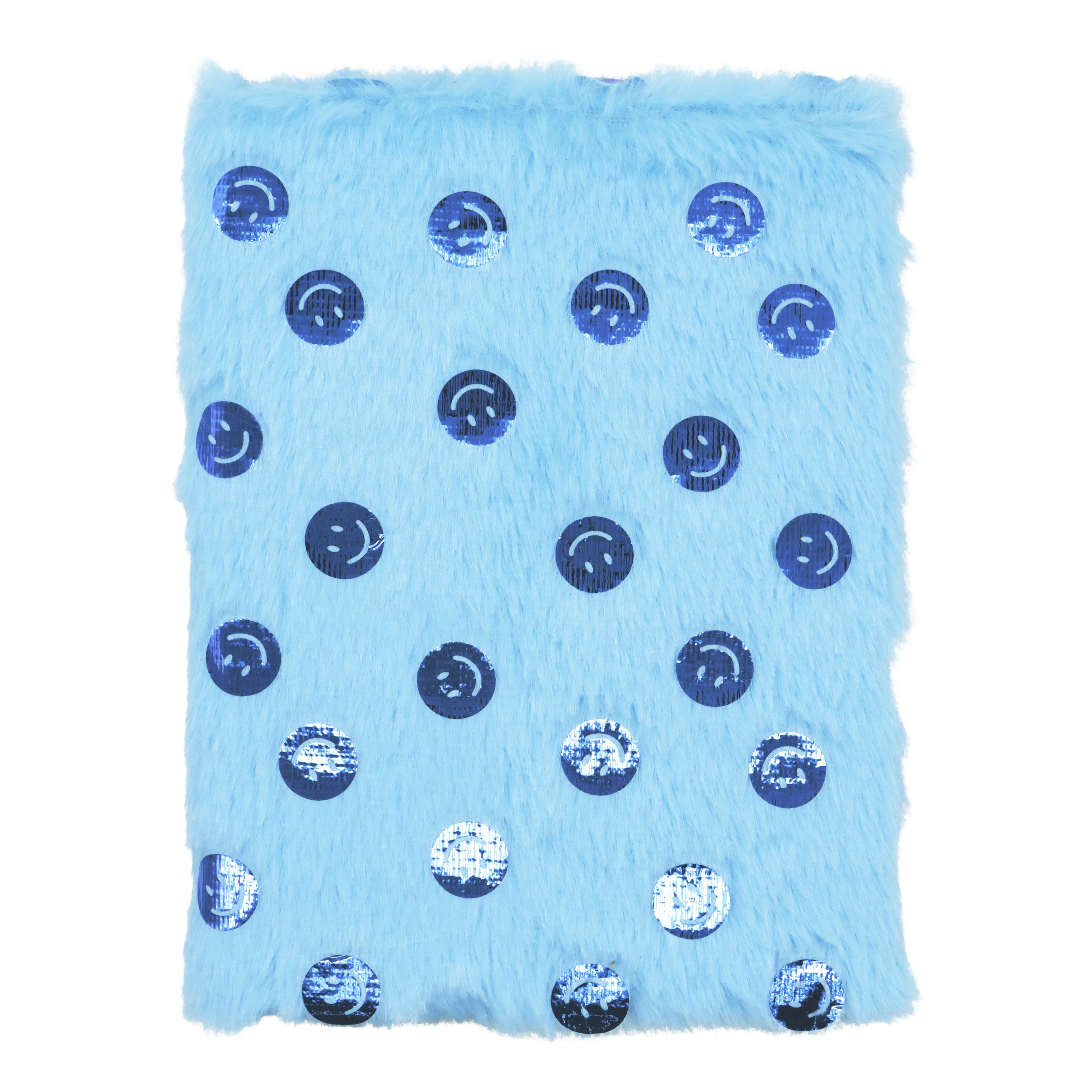 6&#x22; x 8&#x22; Smile Emoji Faux Fur Journal by Creatology&#x2122;