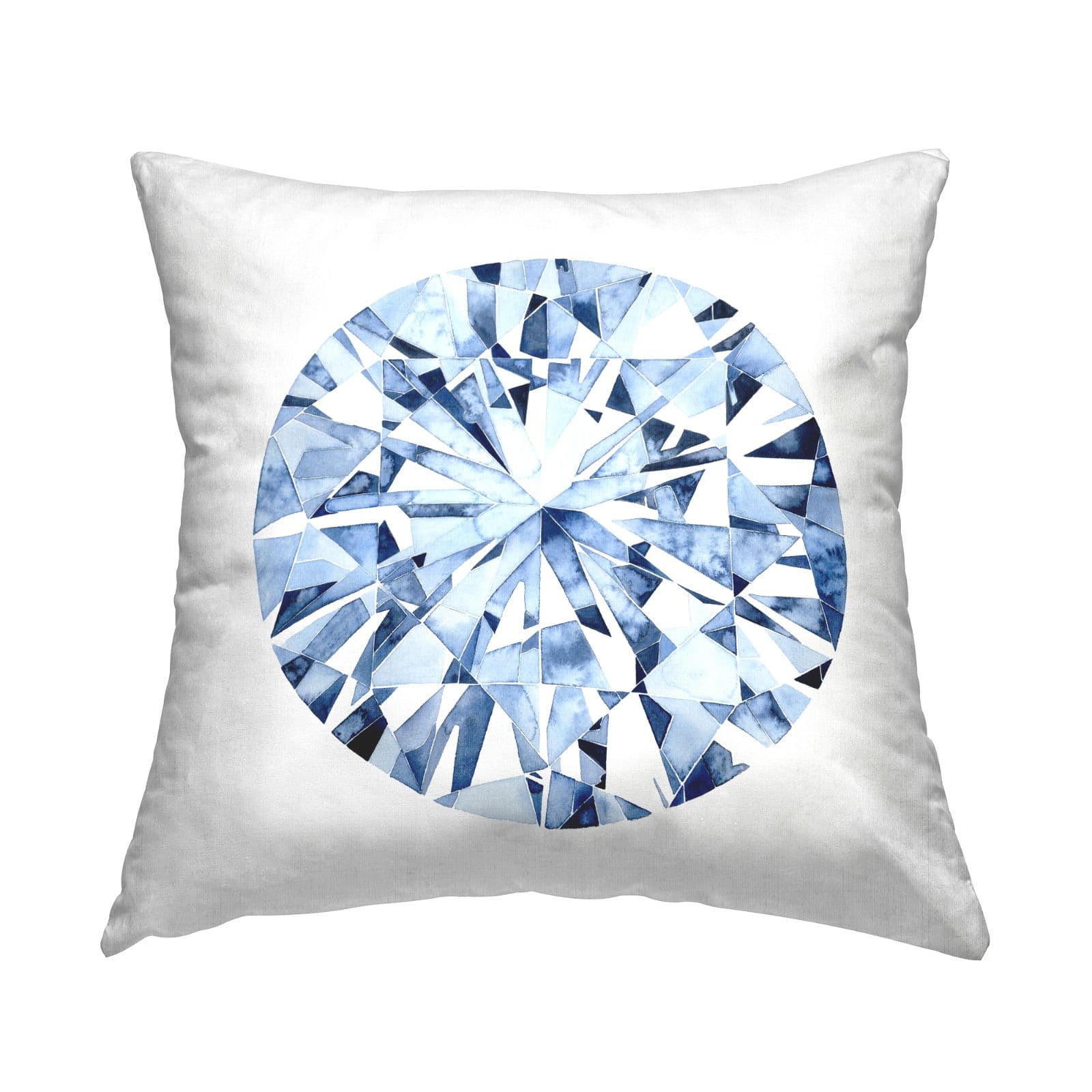 Stupell Industries Casual Glam Diamond Jewel Round Bling Throw Pillow, 18" x 18"