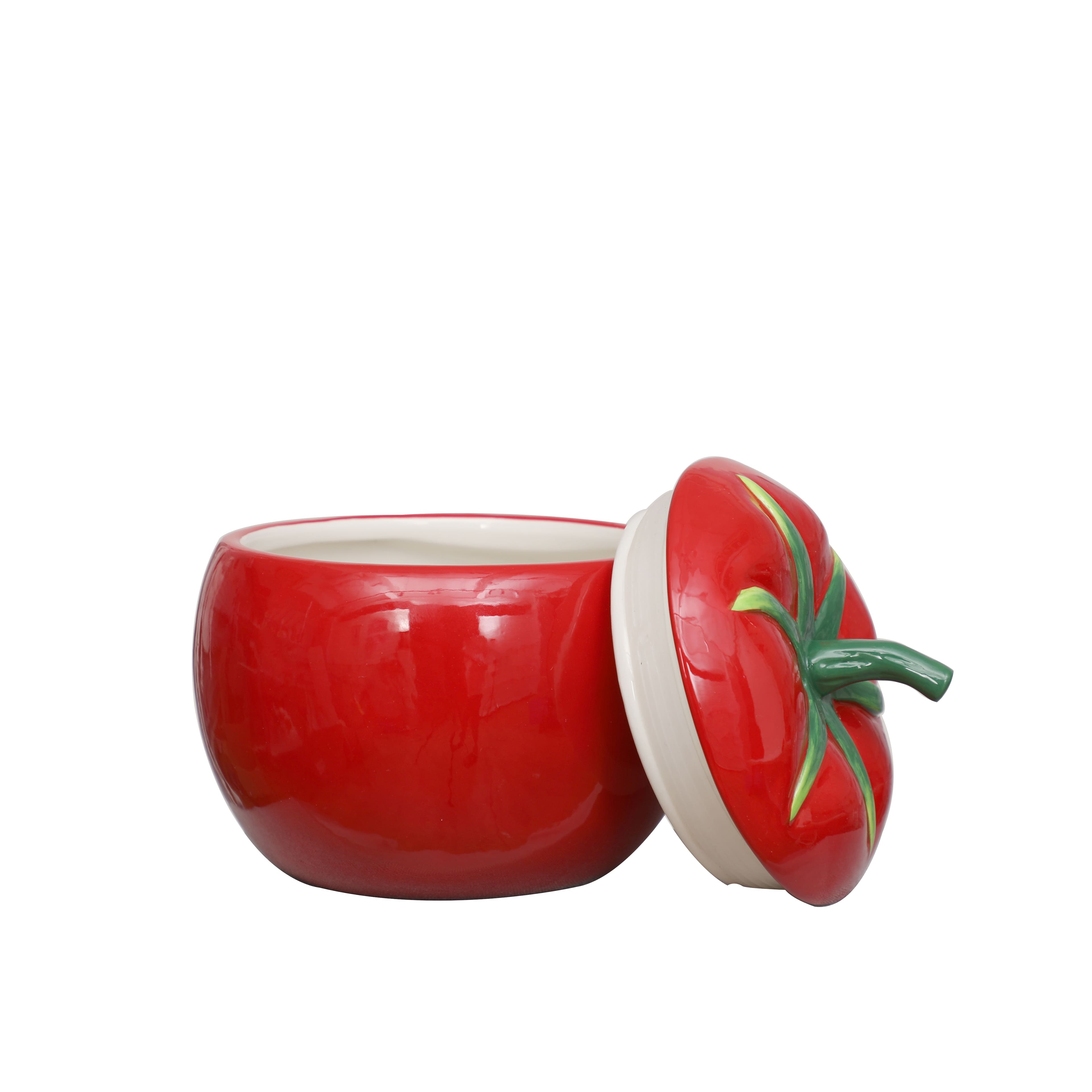6.5&#x22; Tomato Ceramic Food Container with Lid by Ashland&#xAE;