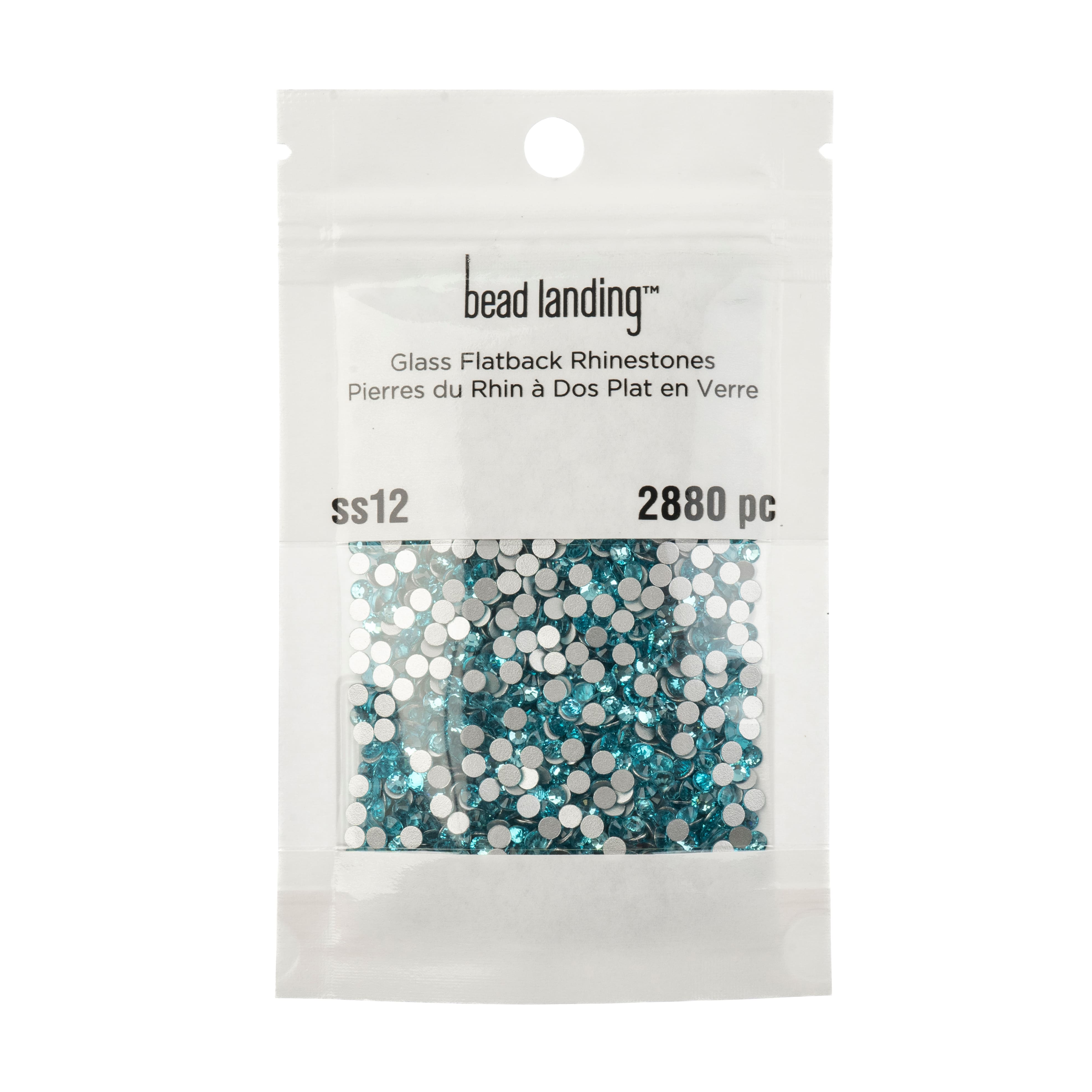 12 Pack: SS12 Glass Flatback Rhinestones by Bead Landing™