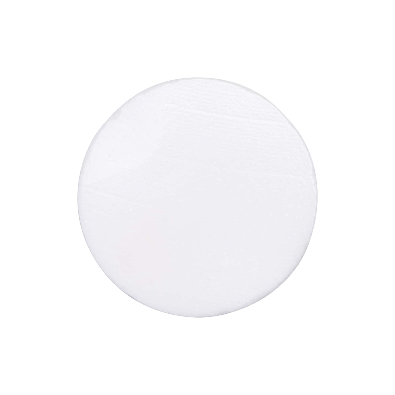 Craft Express White Coaster Marble With Cork Backing Round 3.93", 4ct.