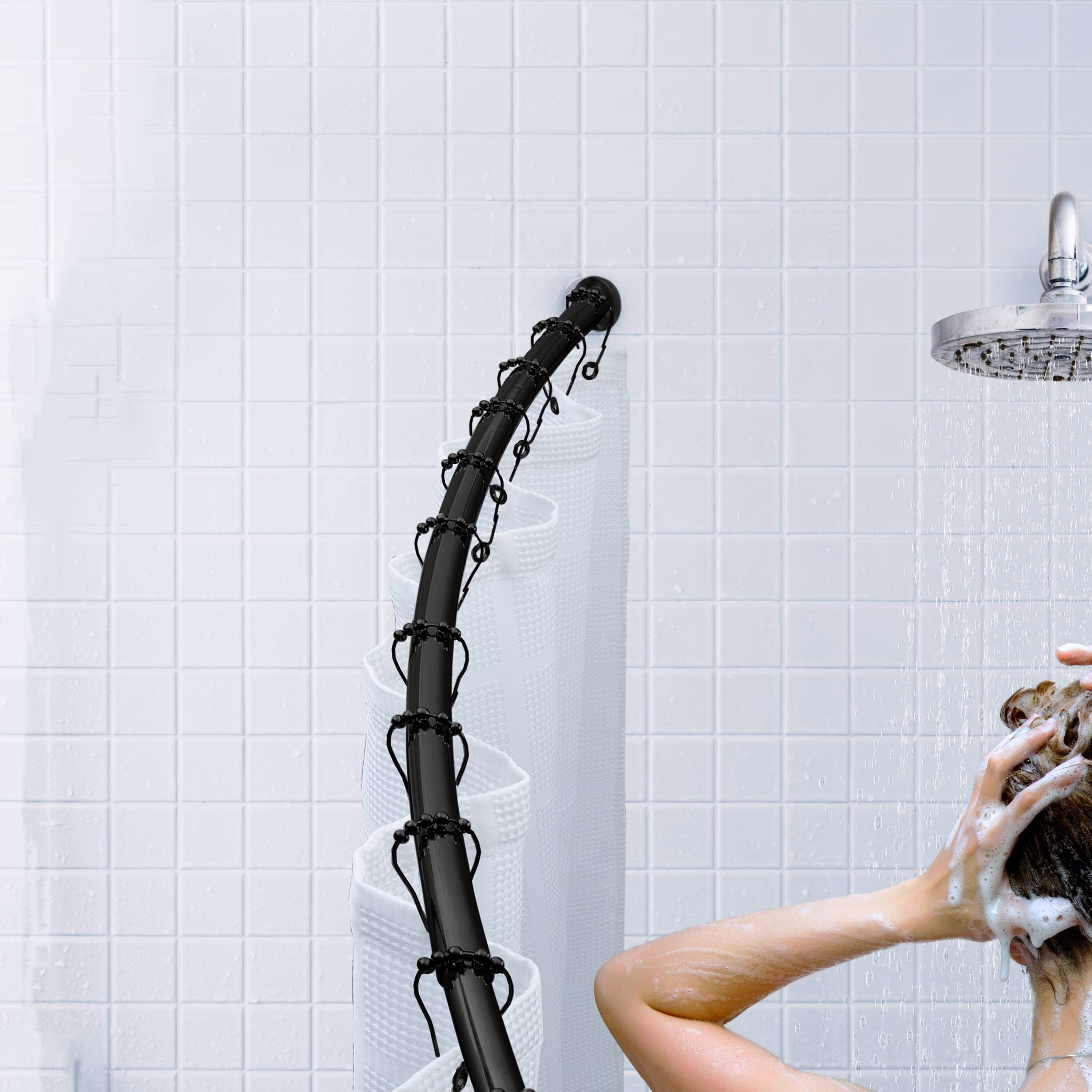 Bath Bliss Matte Black Curved Shower Rod Michaels