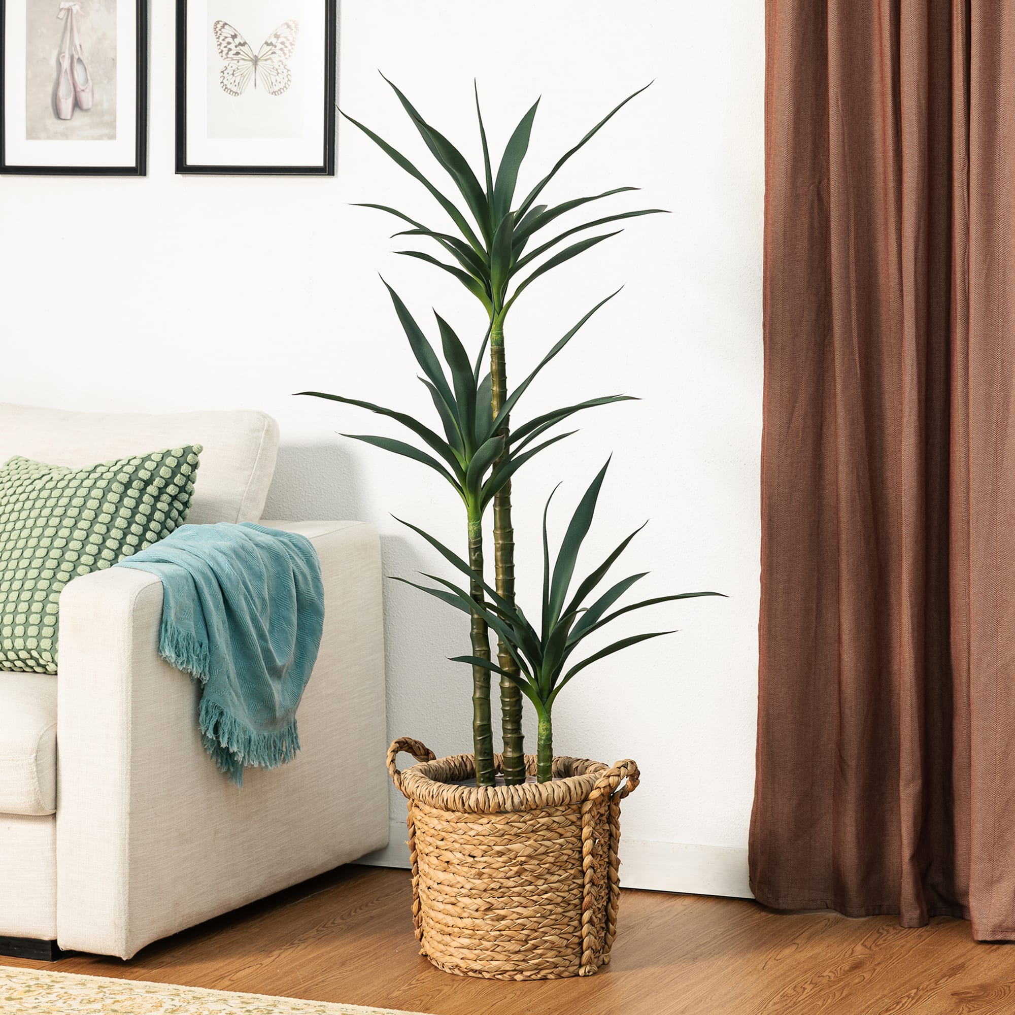 Glitzhome® 4.25ft. Faux Tequila Plant in Pot